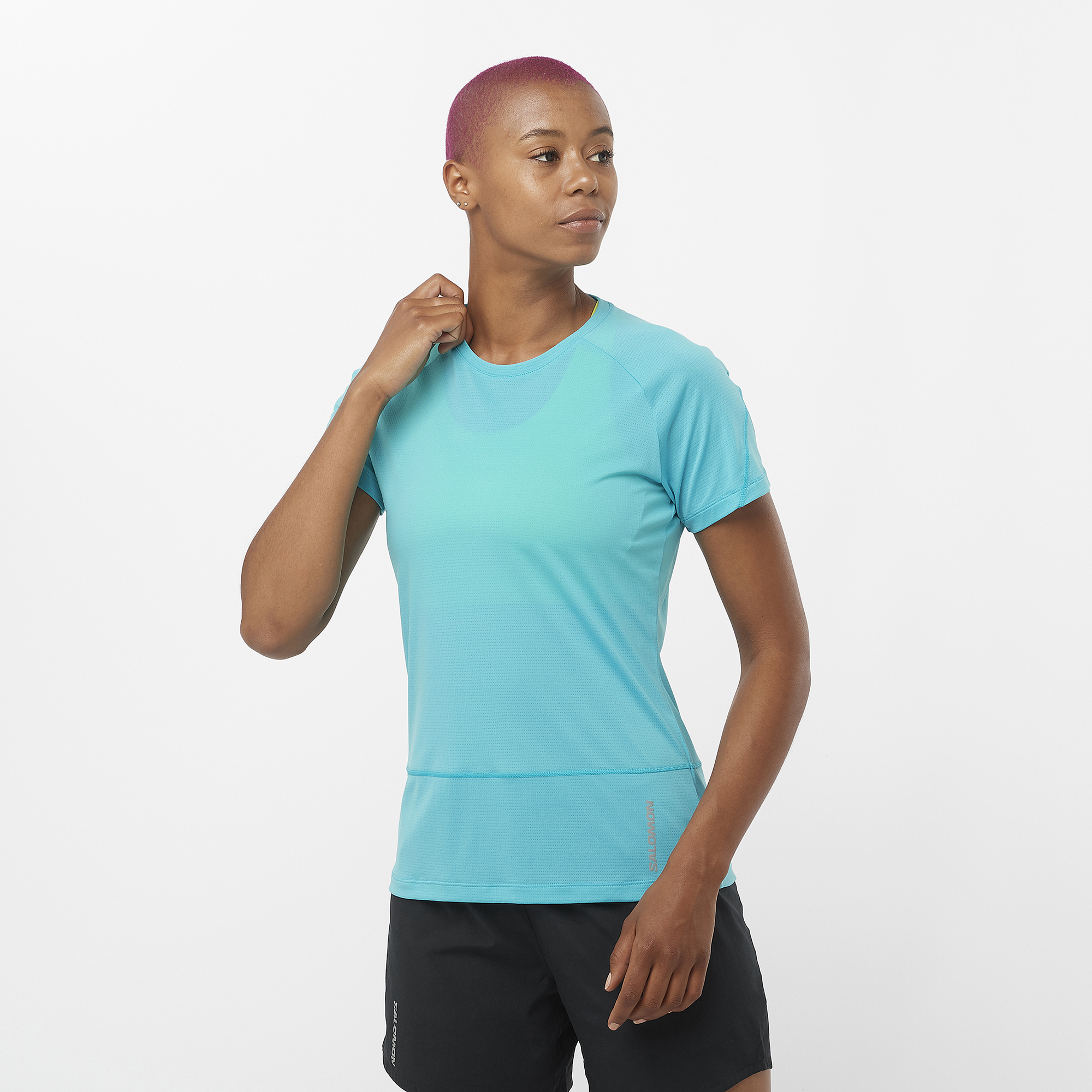 Women's Running Short Sleeve T-Shirt - Breathable Quick-Dry Athletic Top for Cross Training & Jogging (Peacock Blue) - Perfect for Gym Workouts, Outdoor Sports & Casual Wear