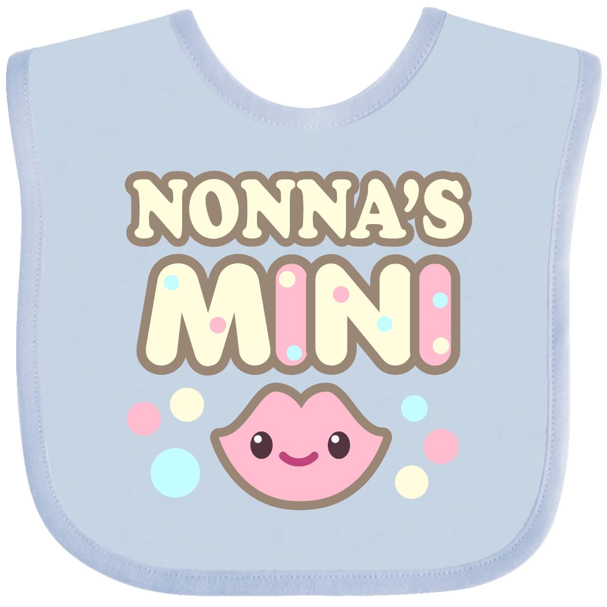 Inktastic Nonna Baby Girl Clothes - Adorable Baby Bib for Feeding & Messy Playtime - Soft & Absorbent Infant Bib for Girls - Perfect Gift for Newborns & Toddlers