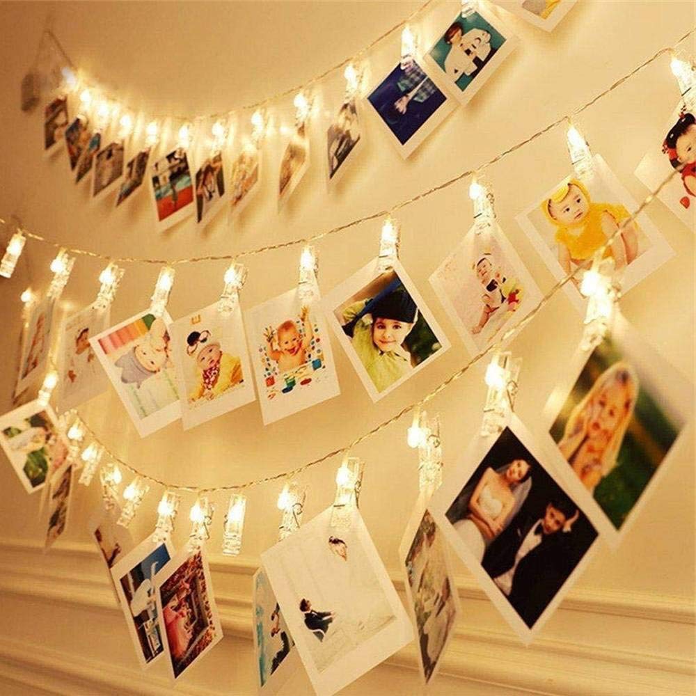 Dopheuor LED Fairy Clip String Lights - Battery Operated Photo Hanging Lights for Christmas, Wedding, Birthday, Halloween Decor - Perfect for Bedroom, Patio, Party & Festival Decorations