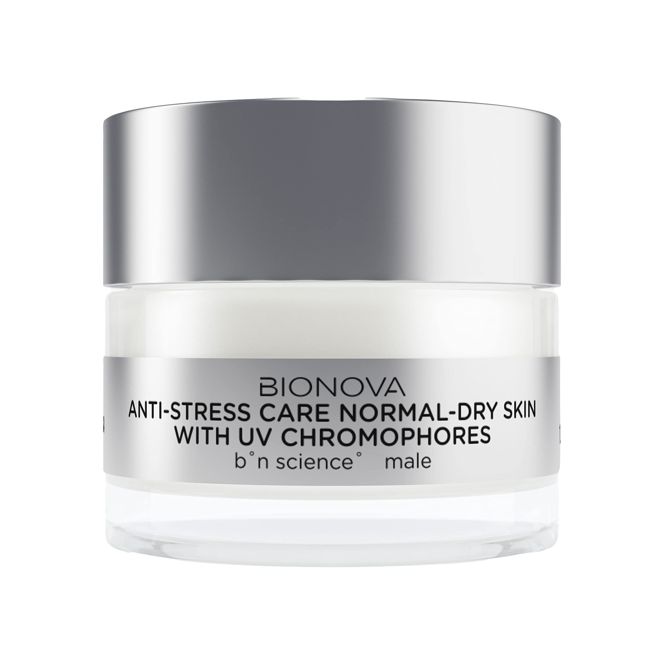 Anti-Stress Moisturizing Cream for Men with UV Protection - Hydrates Normal & Dry Skin - 1.25 oz Travel Size - Perfect for Daily Skincare Routine & Post-Shave Soothing