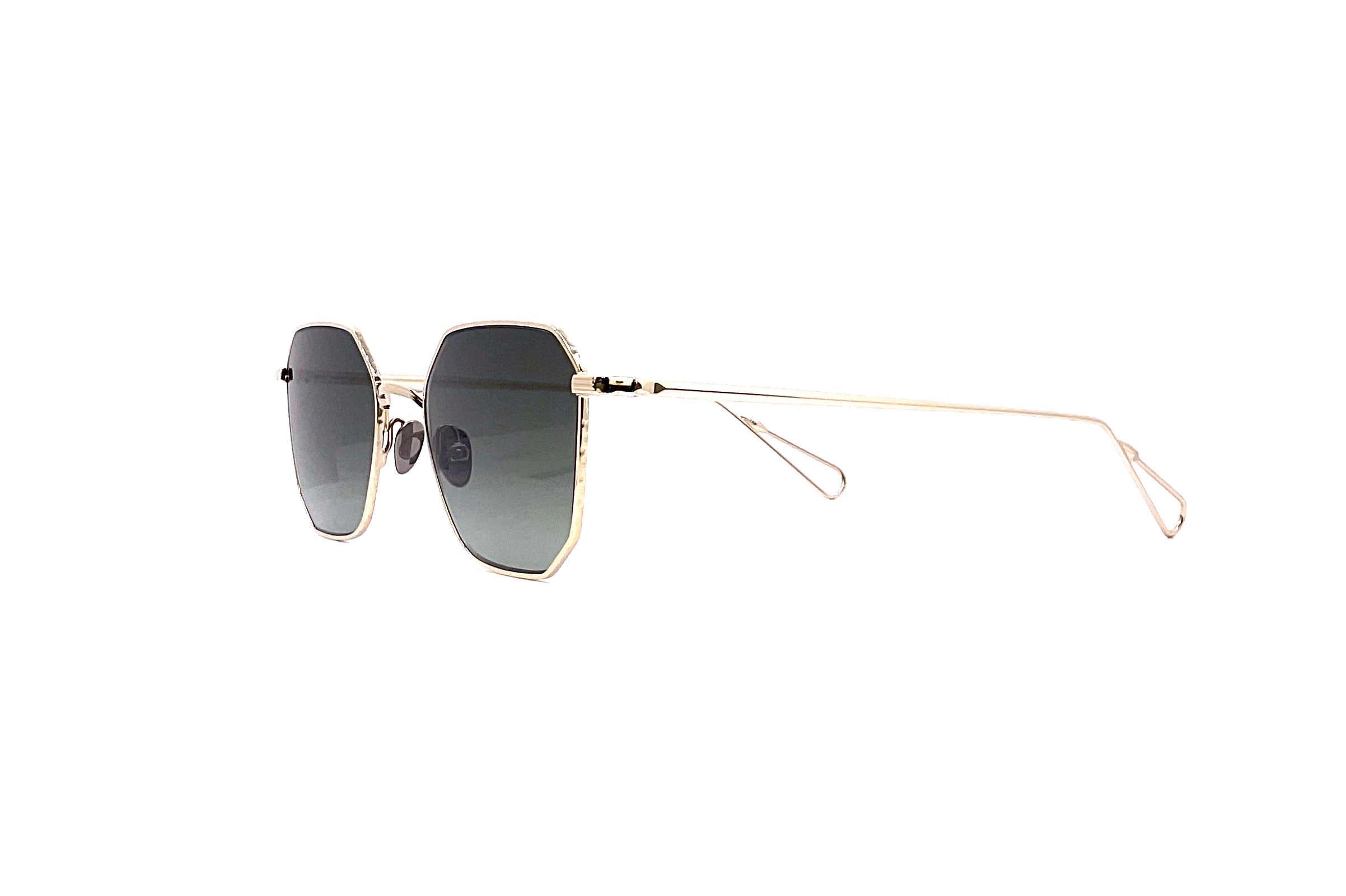 Ahlem Couronnes Sun Sunglasses - Grey Gold Frame with UV Protection - Stylish & Lightweight for Outdoor Activities, Travel & Fashion