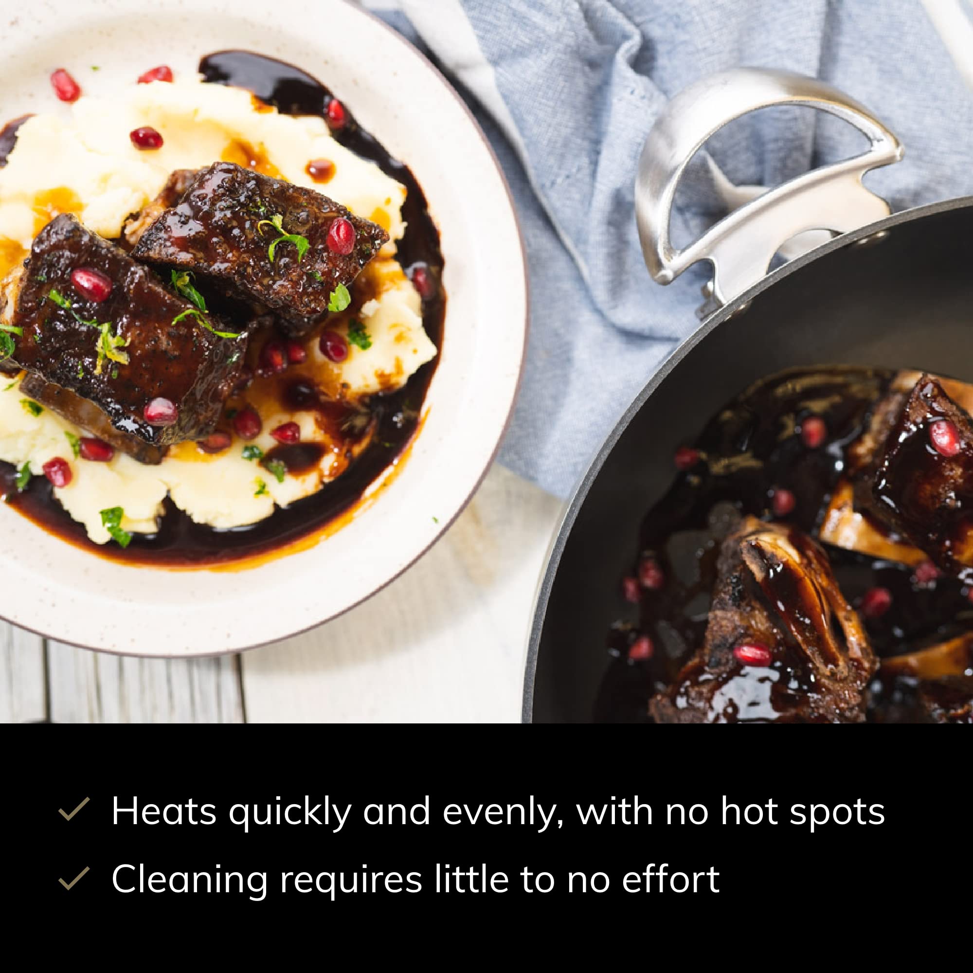 Scanpan Professional 4.25 Quart Nonstick Saute Pan with Glass Lid - Dishwasher, Oven & Metal Utensil Safe Cookware - Made in Denmark - Perfect for Sautéing, Frying & Everyday Cooking