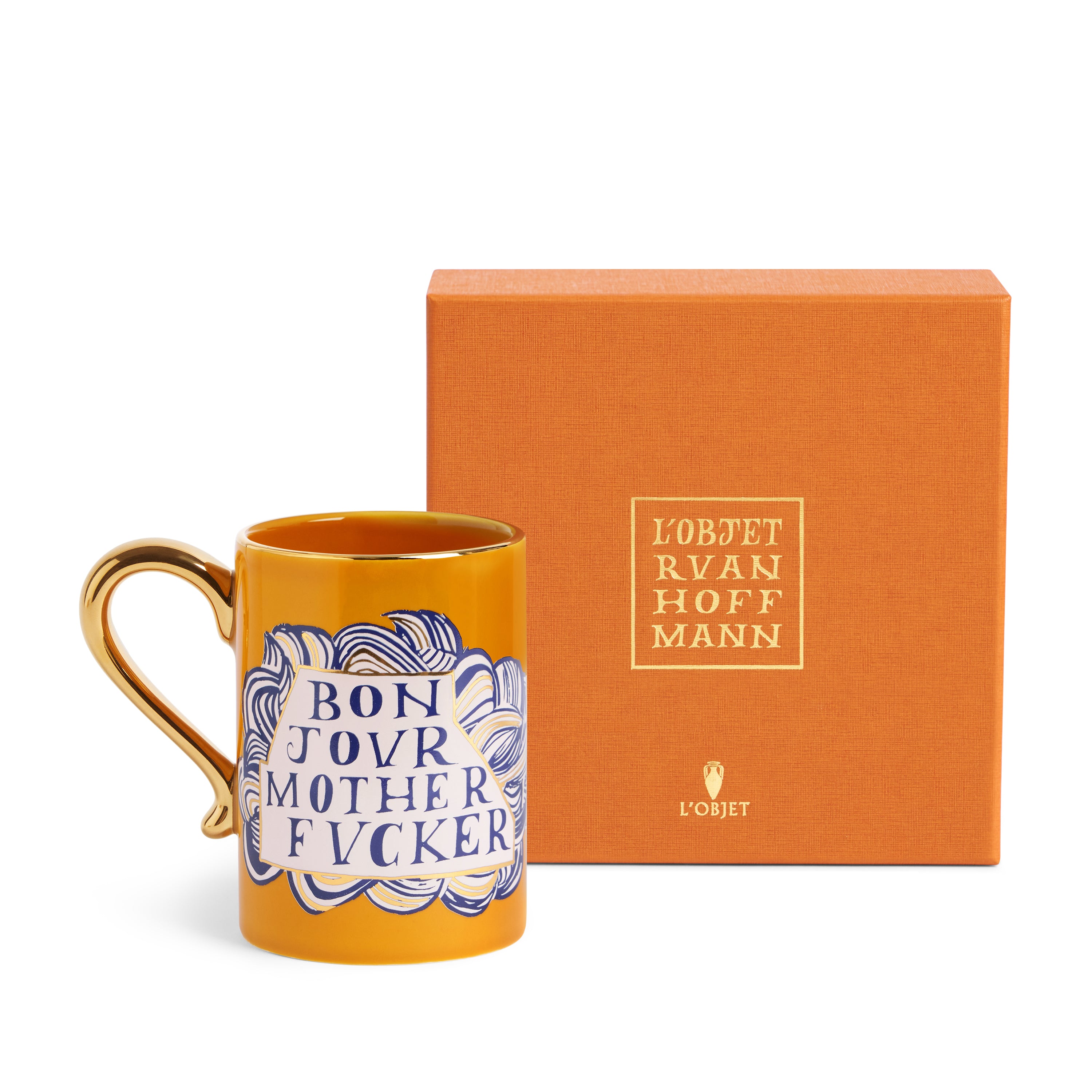 Ruan Hoffmann Mother Fucker Mug - Unique Ceramic Coffee Cup for Home & Office Use - Perfect Gift for Art Lovers and Humor Enthusiasts