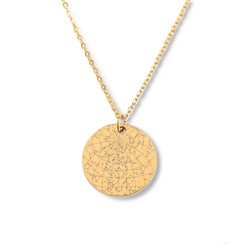 Personalized Star Map Necklace - Custom Constellation Jewelry Gift for Her, Him, Anniversary, Birthday - Perfect for Romantic Presents & Special Occasions