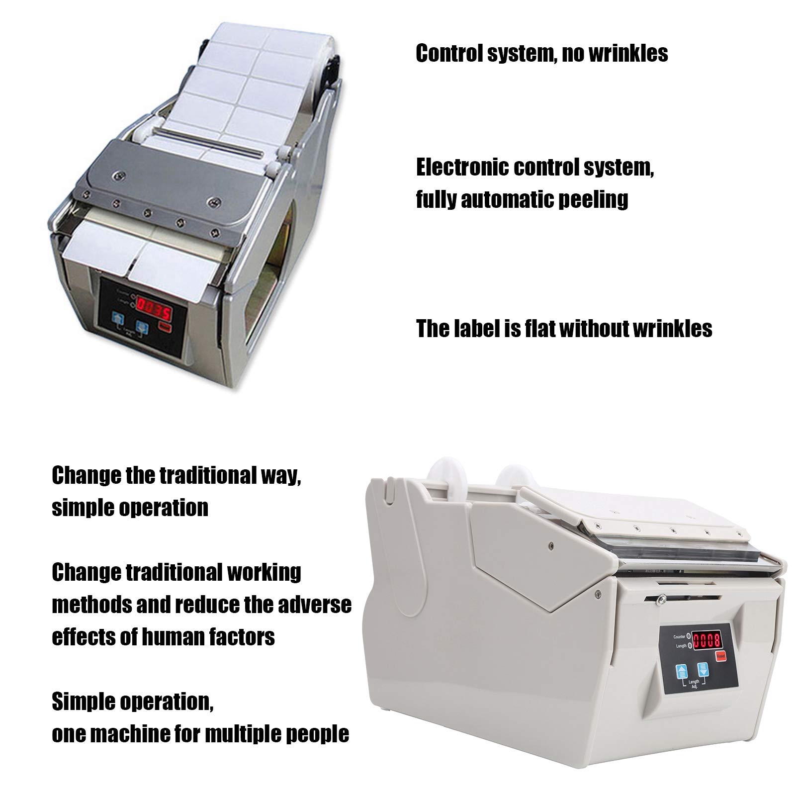 High-Speed Automatic Label Dispenser X-130 | 0-999999 Digital Electric Label Stripper Machine with US Plug | Perfect for E-commerce, Warehousing & Retail Packaging