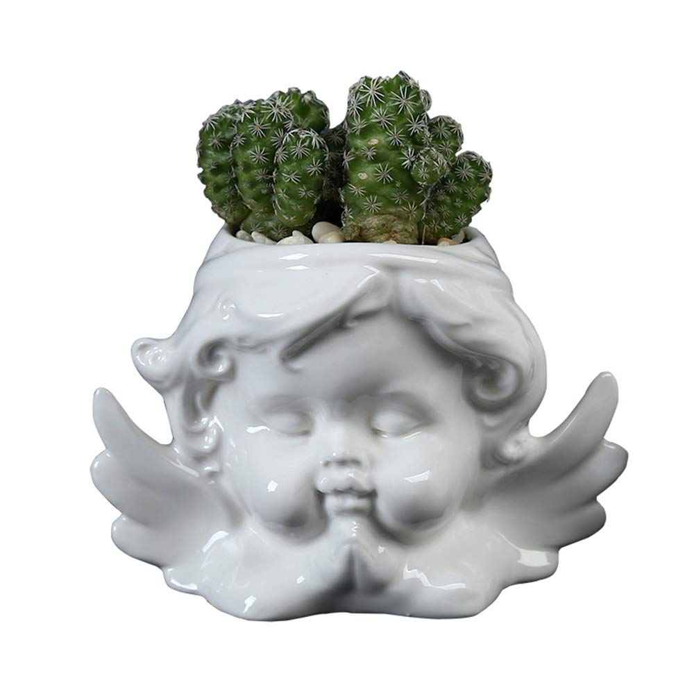 Angel Shaped Succulent Planter & Pen Holder - Cactus Bonsai Flower Pot for Home, Office Desk Decor - Perfect for Plant Lovers & Workspace Organization