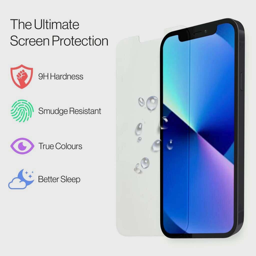 iPhone 11 Pro Screen Protector - Anti Blue Light, HD Clear, Tempered Glass - Perfect for Night Use & Eye Protection While Gaming or Browsing