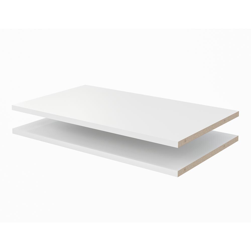 2 Pack Vista Closet Shelves - Heavy Duty Closet Organizer System for Bedroom Storage, Easy Install Wire Shelving - Perfect for Closet, Pantry, Garage Organization (White)