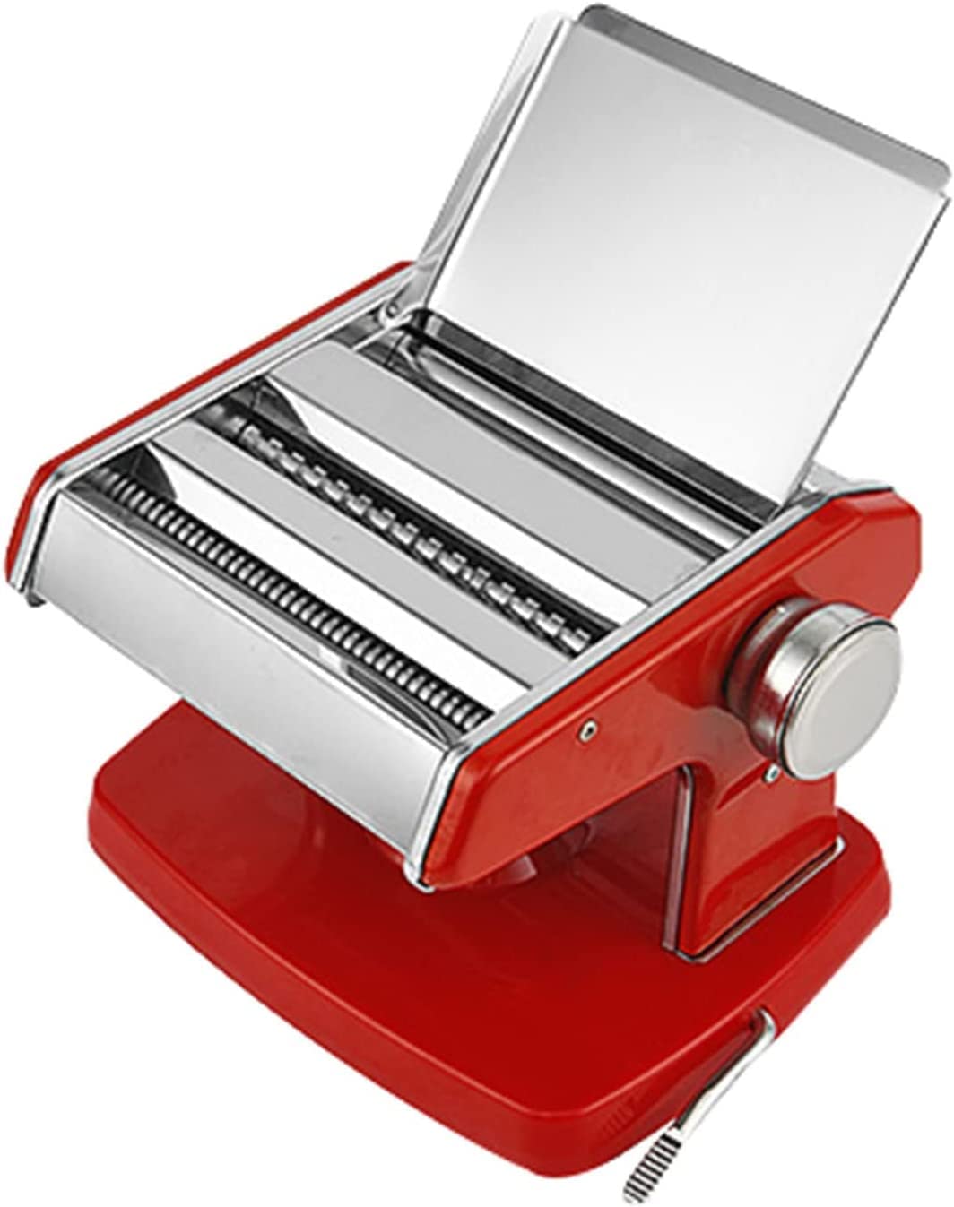 Stainless Steel Manual Pasta Maker Machine - Adjustable Thickness Noodle Press with Washable Alloy Rollers & 3 Cutter Heads - Perfect for Homemade Spaghetti, Fettuccine, Lasagna - Ideal for Italian Cuisine, Family Cooking, and Restaurant Use