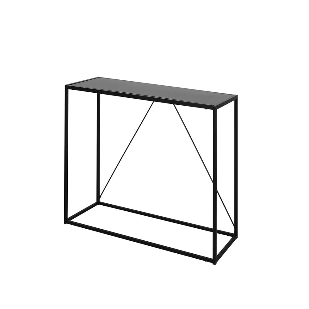 2 Tier Console Table - Modern Entryway Sofa Table for Hallway, Living Room & Office - Slim Narrow Side Table with Display Shelf for Home Decor & Storage