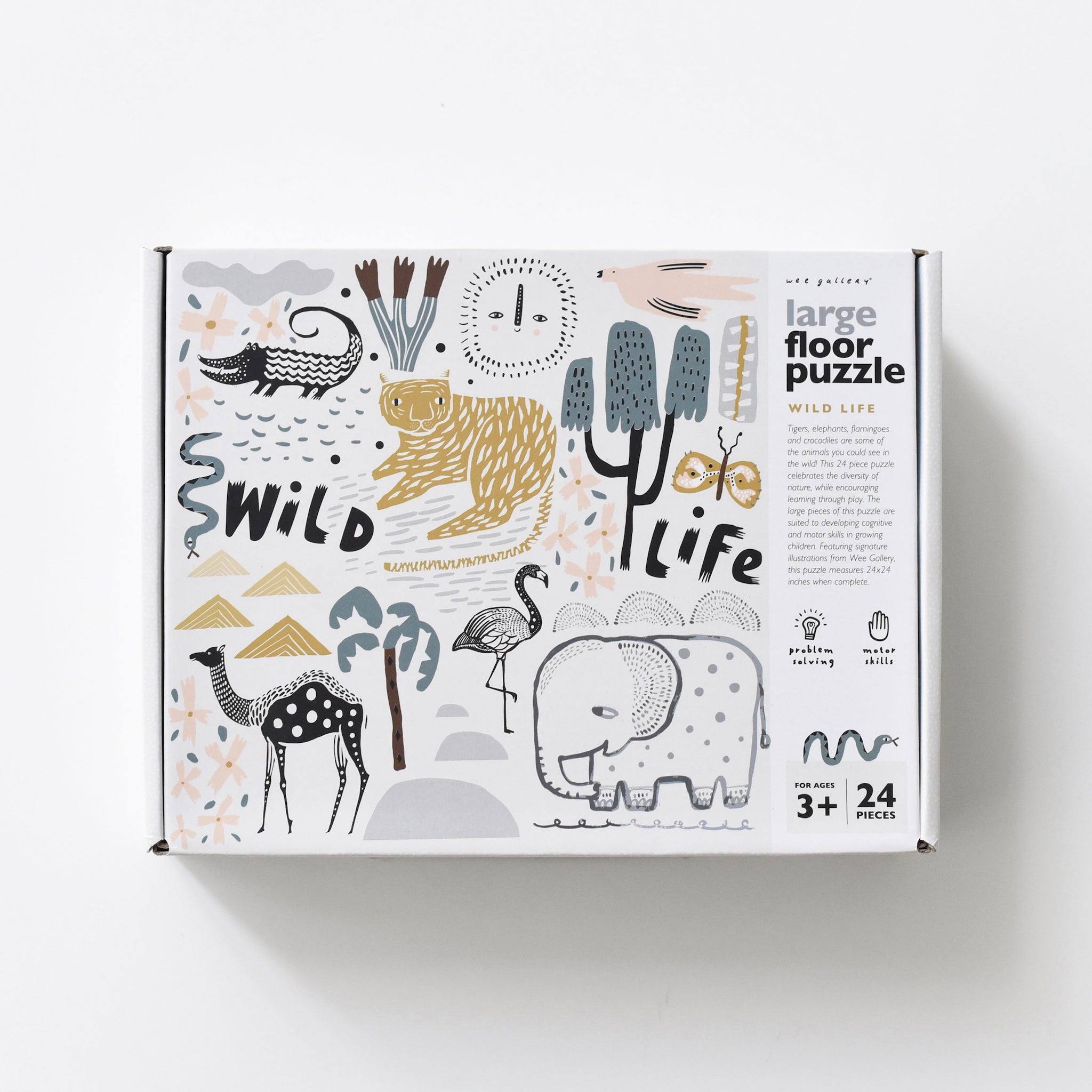 Wild Life Animal Floor Puzzle for Kids - 36 Piece Jumbo Puzzle with Educational Wildlife Scenes - Perfect for Playrooms, Classrooms & Family Game Nights