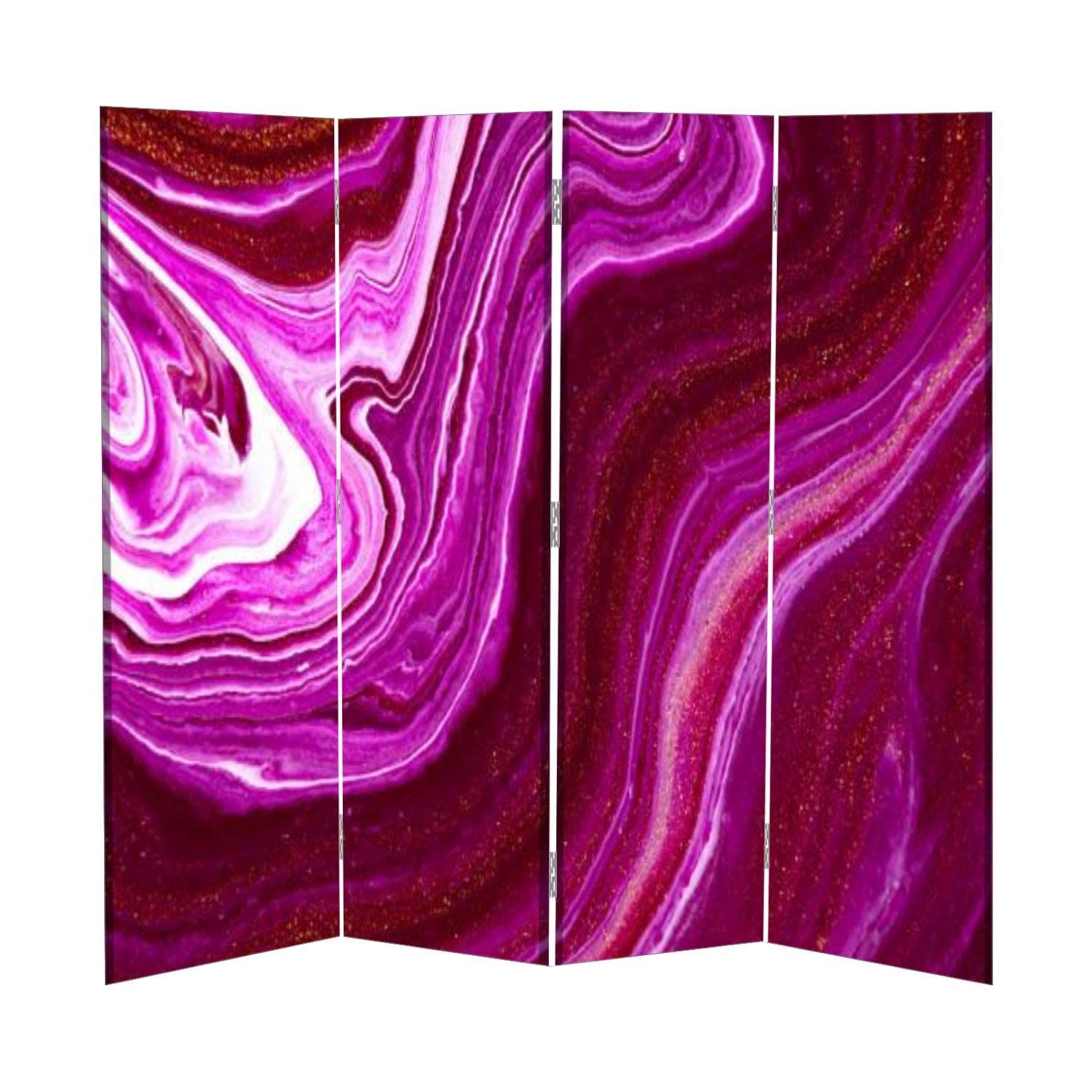 Abstract Fluid Art Room Divider Screen - Handmade Acrylic Paint Texture Folding Partition for Privacy & Space Separation | Indoor & Outdoor Use | Perfect for Home, Office, Yoga Studio & Event Decor