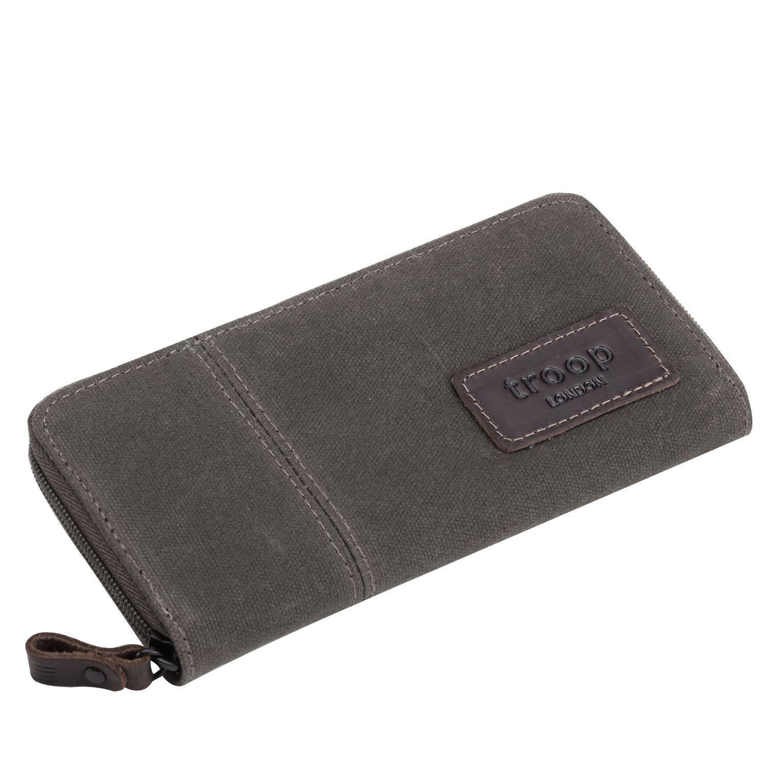 TRP0501 Troop London Canvas Zip Around Wallet for Men & Women - Stylish & Durable Travel Money Organizer for Everyday Use