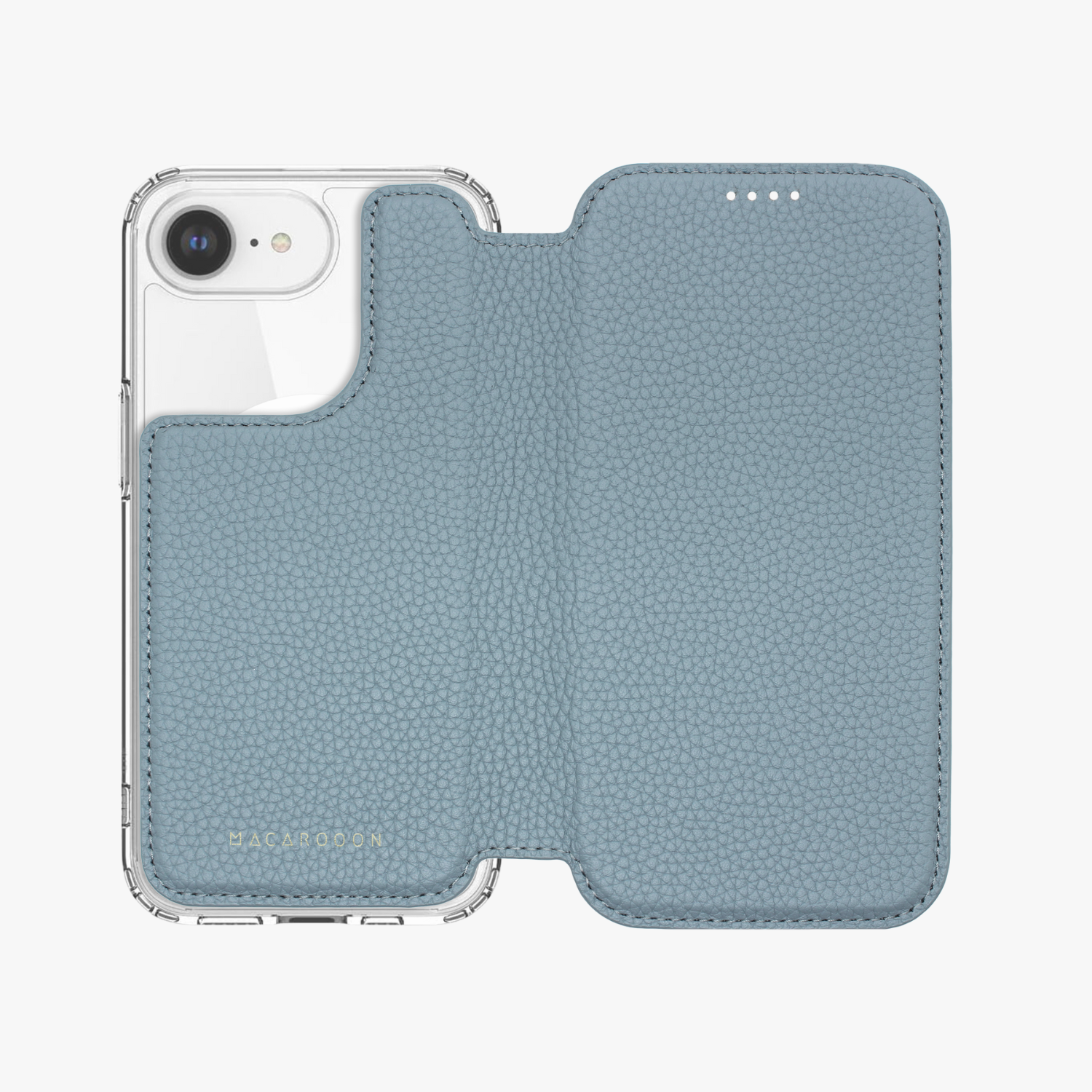 Premium iPhone 16e MagSafe Leather Flip Cover with Clear Case - Slim Protection & Wireless Charging Compatible - Perfect for Work, Travel & Everyday Use