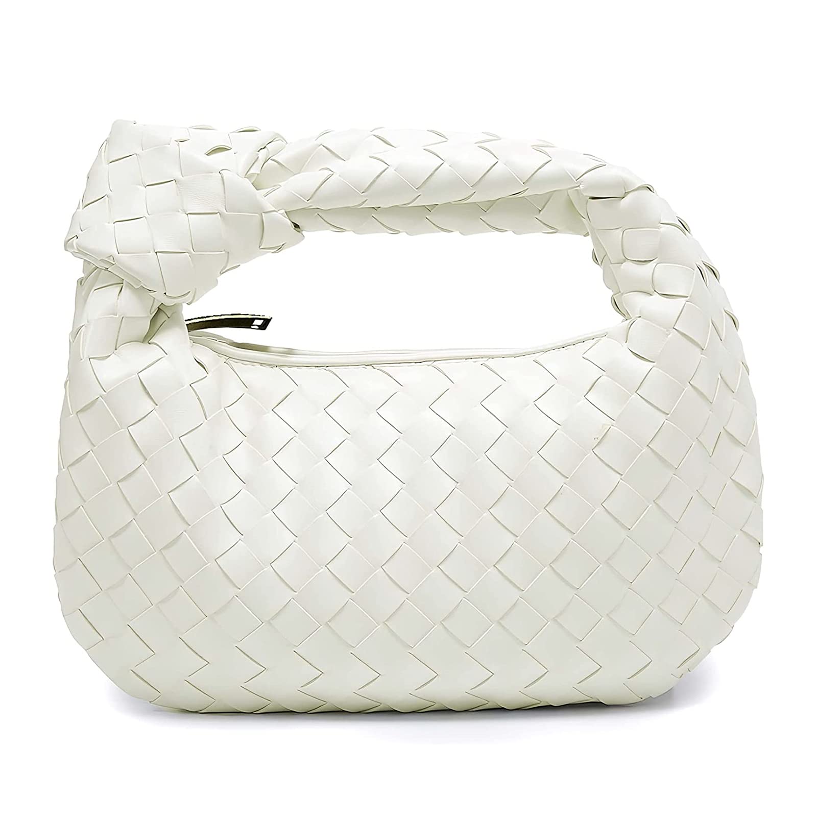 Handmade Boho Leather Woven Tote Bag for Women - Knoted Shoulder Purse & Hobo Clutch - Perfect for Casual Outings, Beach Trips, and Festival Fashion Accessories