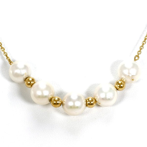 18K Yellow Gold Pearl Necklace for Women - Elegant Bridal Jewelry, Wedding Gift & Special Occasion Accessory