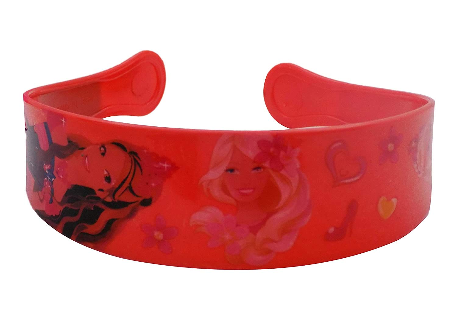 Inaaya 3-Pack Cartoon Printed Hair Bands for Girls - Soft Stretch Wide Headbands for School, Sports & Daily Use - Cute Hair Accessories for Kids & Teens