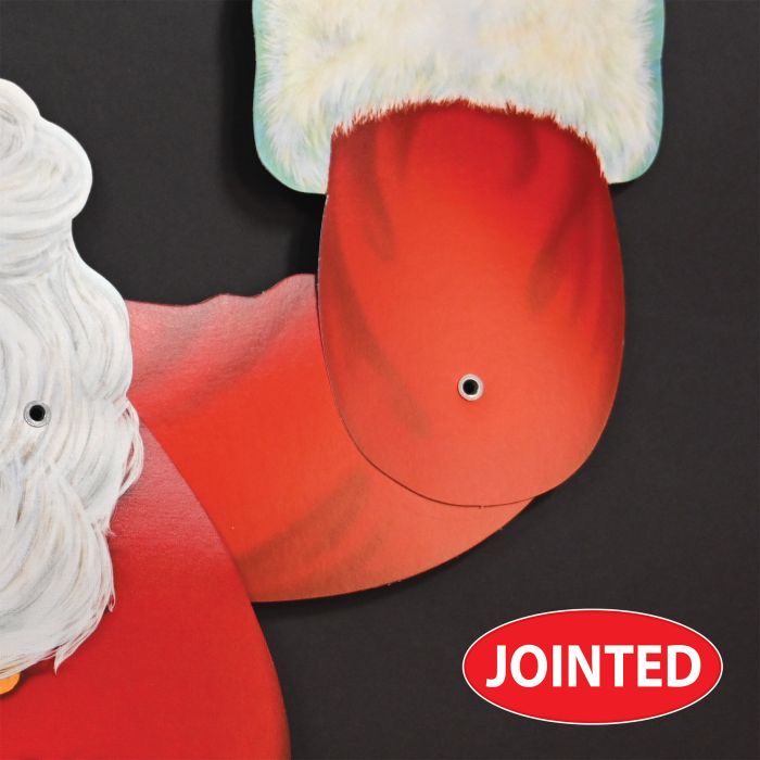 12 Pack Beistle Jointed Santa Wall Decoration - Christmas Holiday Party Decor for Home, Office & Classroom - Festive Santa Claus Cutouts for Seasonal Wall Hanging