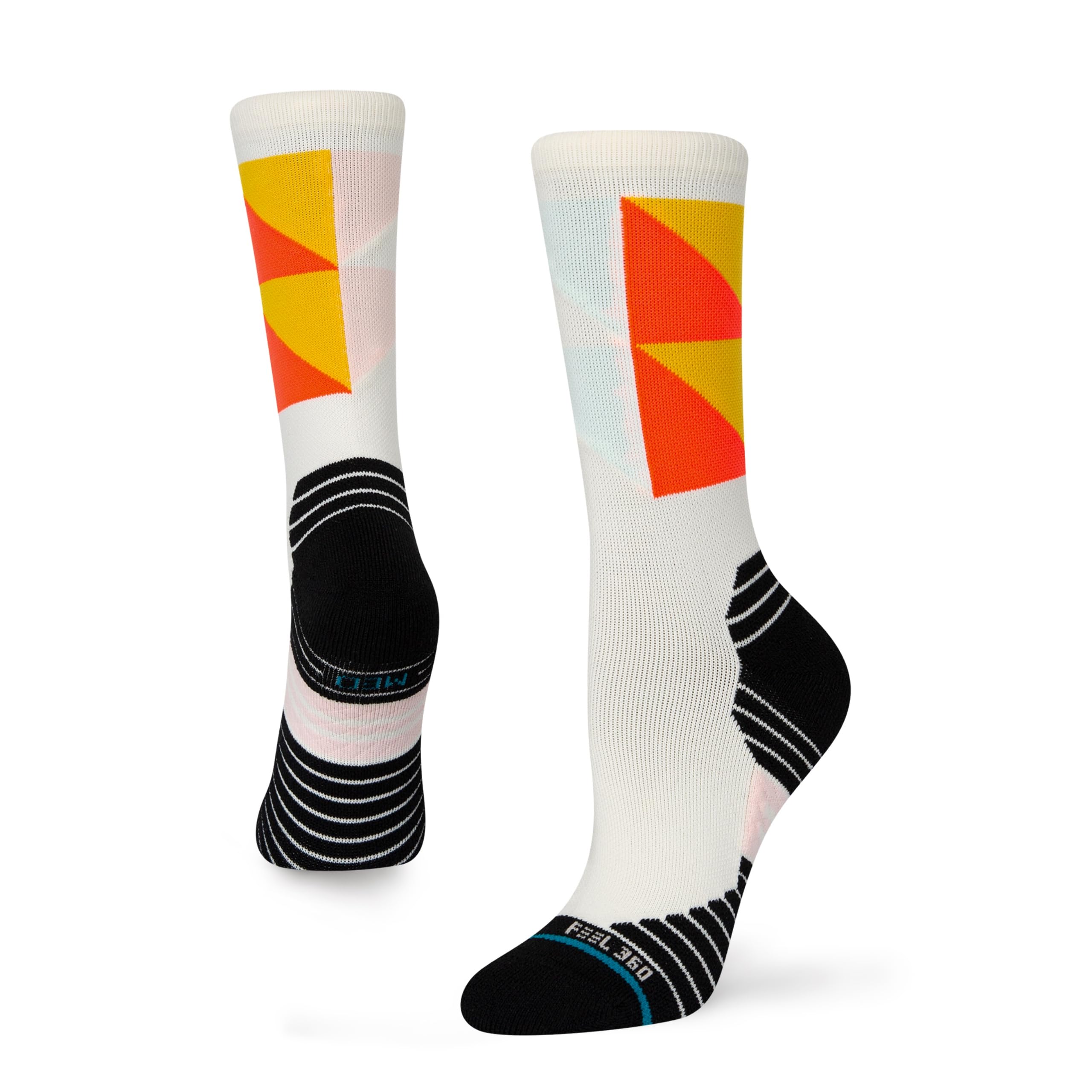 Stance Crew Montalvo Mid Socks for Men - Comfortable Athletic Socks (Medium, Off White) - Perfect for Running, Basketball & Everyday Wear