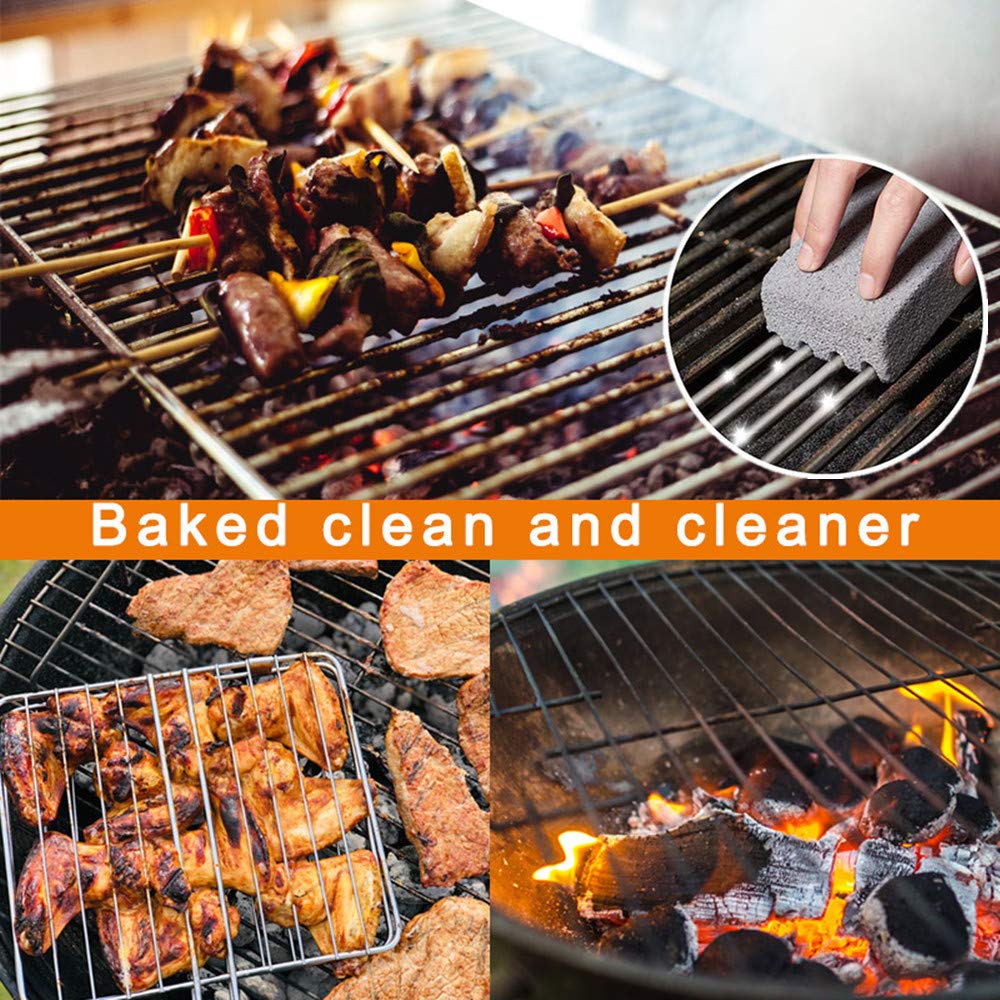 Heavy Duty Grill Cleaning Stone Brick - 3 Pack for Flat Top Griddles, Cooktops & BBQ Grills - Professional Griddle Scrubber for Commercial & Home Use