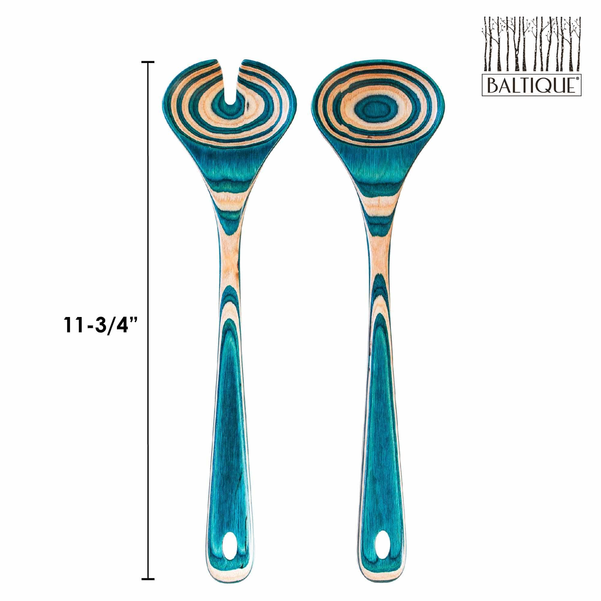 Baltique® Mykonos Collection Salad Serving Set - 11 3/4 Inch Stainless Steel Salad Tongs & Spoon - Perfect for Dinner Parties, BBQs, and Entertaining Guests