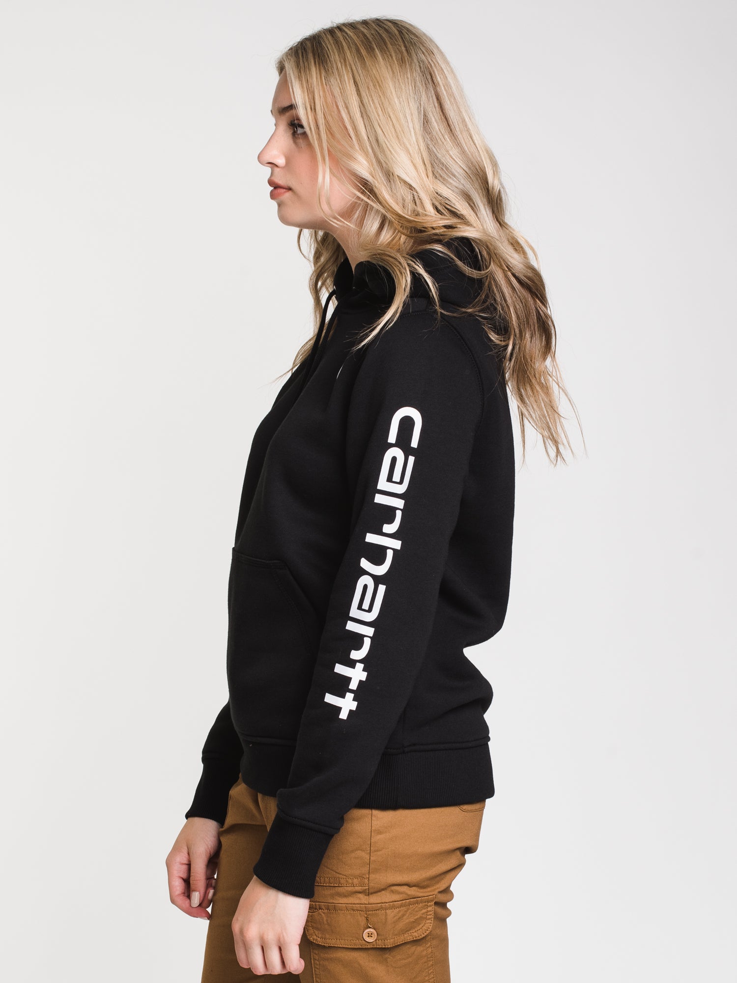 Carhartt Clarksburg Logo Pullover Hoodie for Men & Women - Warm Fleece-Lined Sweatshirt for Outdoor Work, Casual Wear & Winter Activities