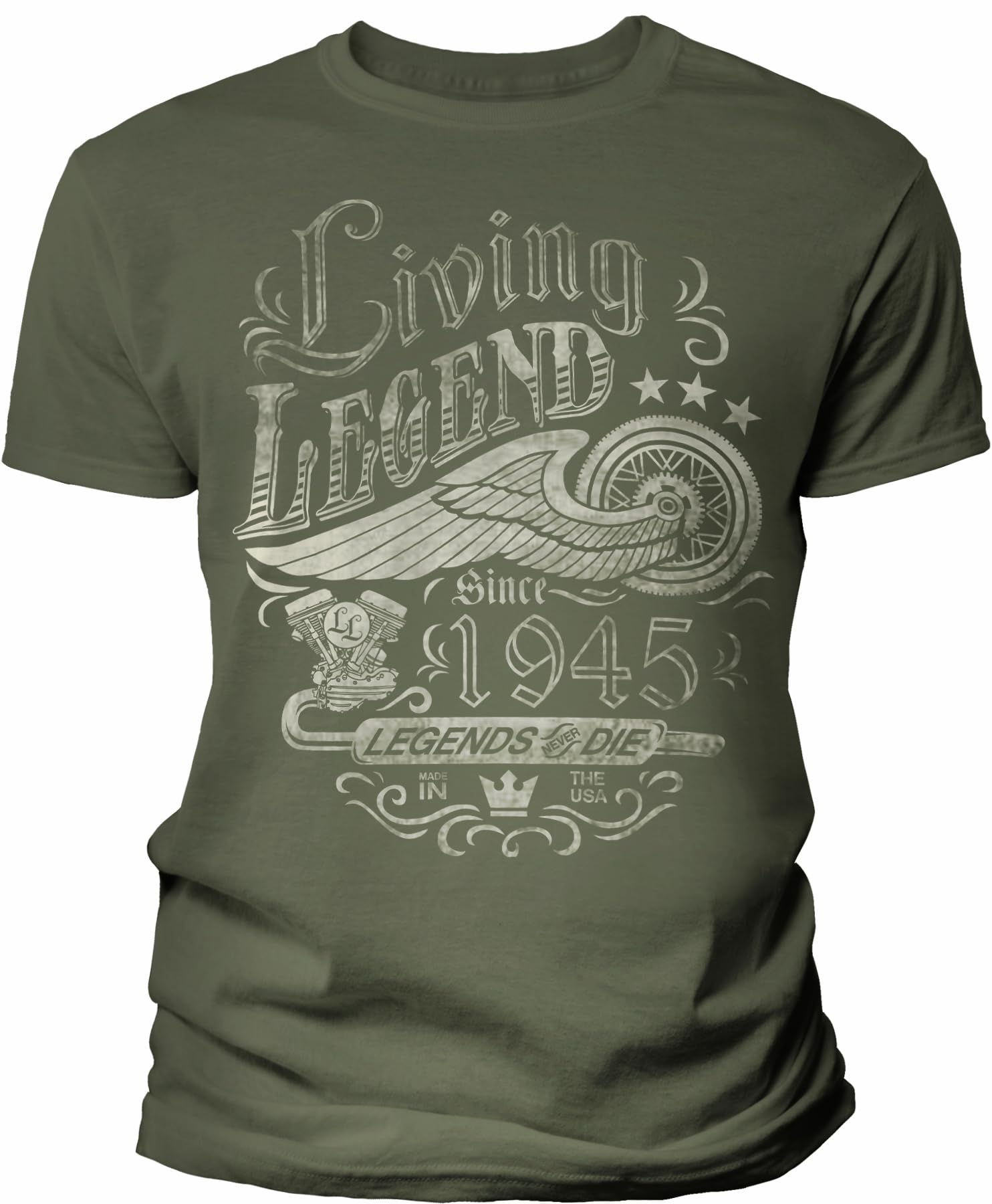 80th Birthday Gift for Men - Vintage 1945 Legend Never Dies T-Shirt - Perfect for Milestone Celebrations & Grandpa's Special Day