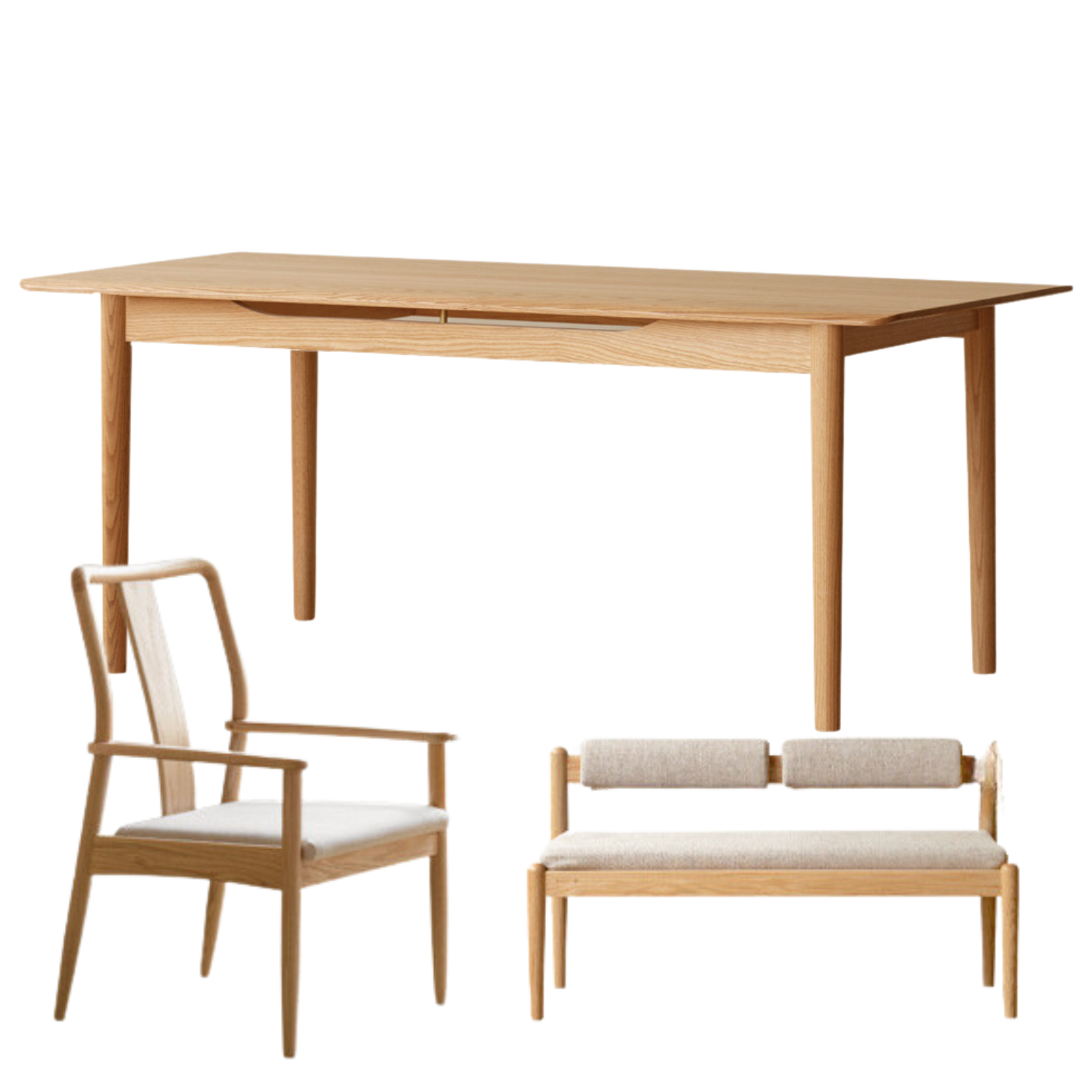 Solid Oak Wood Modern Coffee Table - Stylish & Durable Living Room Furniture for Home Decor & Entertaining
