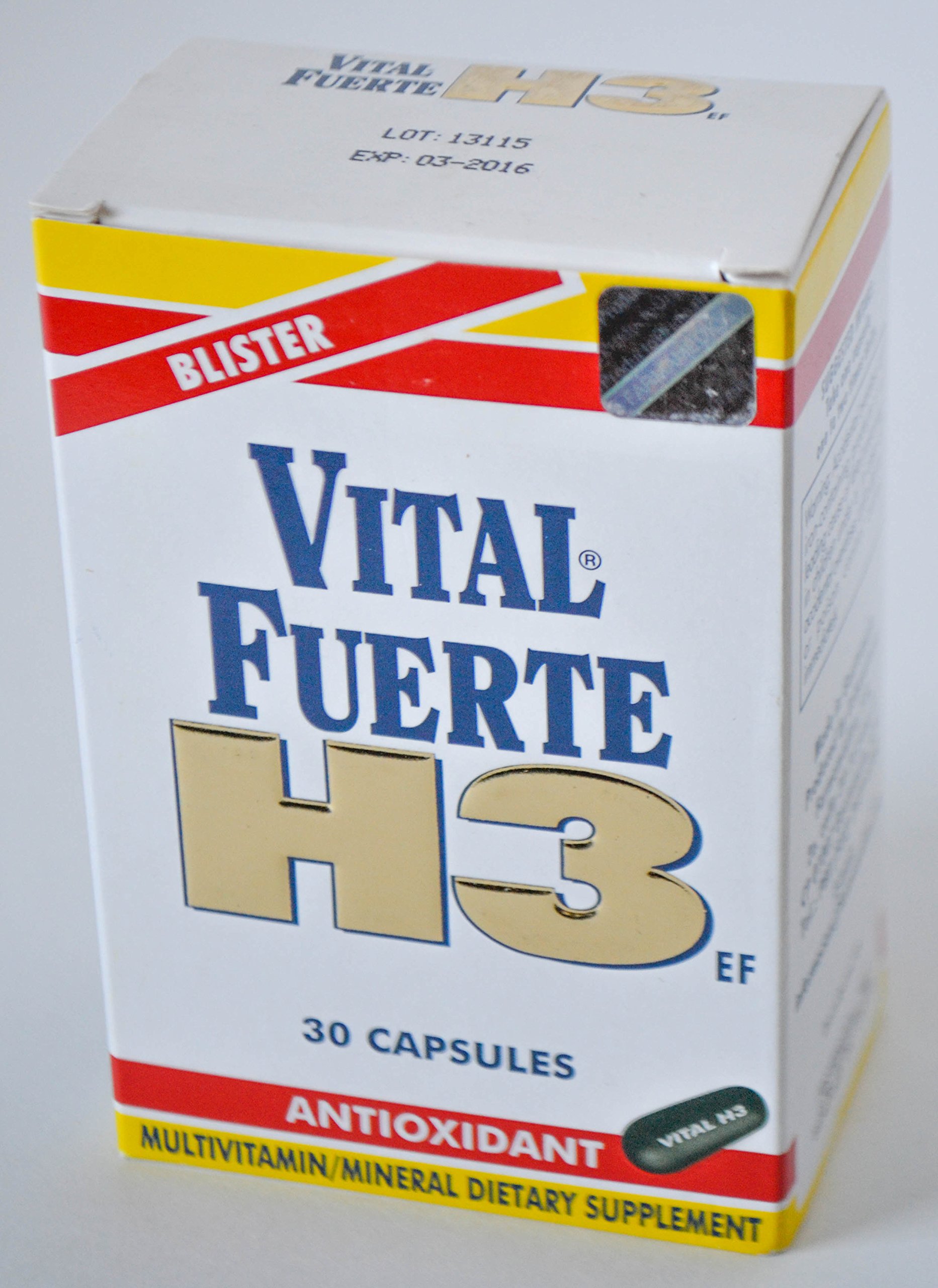 H3 Vitamins and Minerals Dietary Supplement - 30 Capsules with Antioxidant Benefits for Immune Support & Energy Boost | Daily Health Supplement for Adults