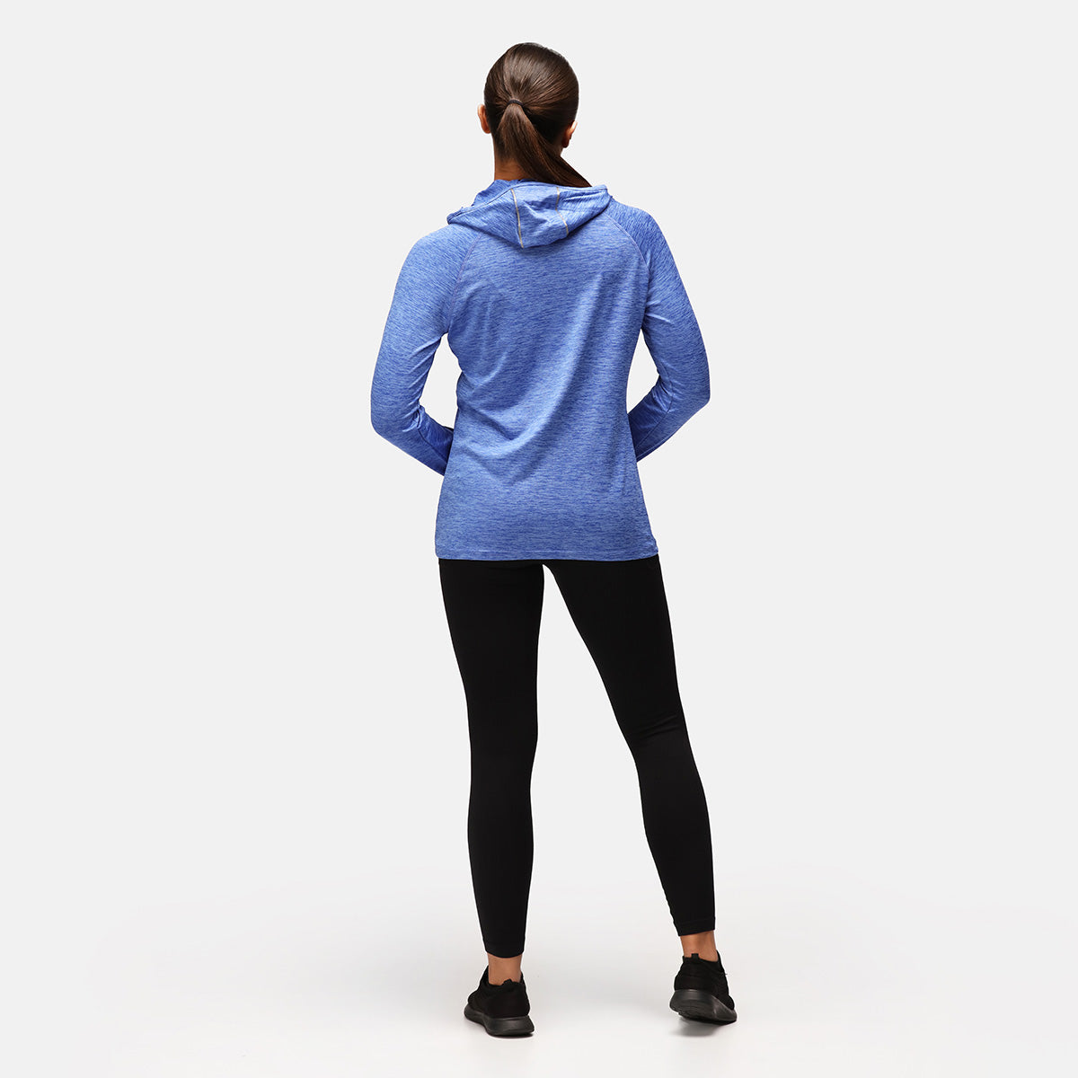 TKB Sky Blue Cowl Neck Hoodie for Women - Soft & Cozy Pullover Sweatshirt - Perfect for Casual Wear, Lounge & Winter Outfits