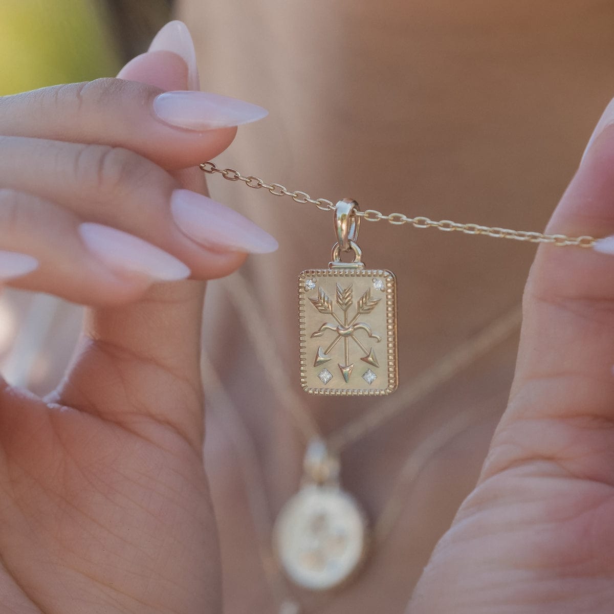 Strength Medallion Necklace for Men & Women - Motivational Jewelry for Daily Wear, Workout & Spiritual Protection