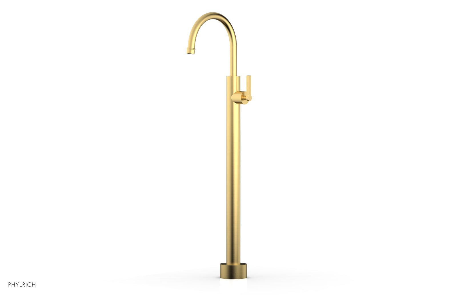 HEX MODERN Tall Floor Mount Tub Filler with Lever Handle 501 47 02 - Premium Bathroom Faucet for Modern Luxury Showers and Bathtubs