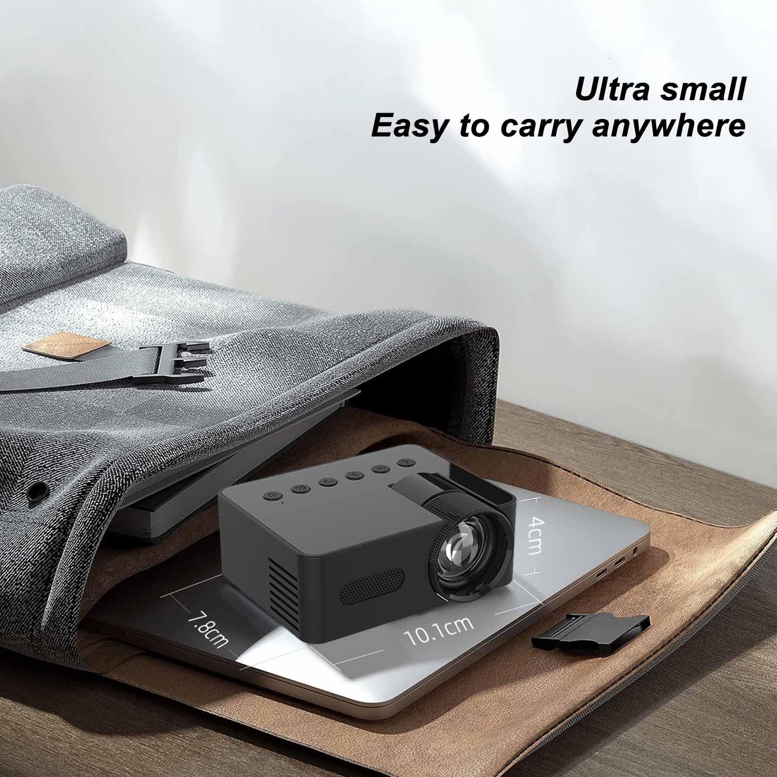 Mini Projector 1080P Full HD - Portable Home Theater Projector with Eye Protection for Movies, Gaming & Outdoor Use | Compatible with Phone, Laptop & TV for Home, Office & Backyard Entertainment