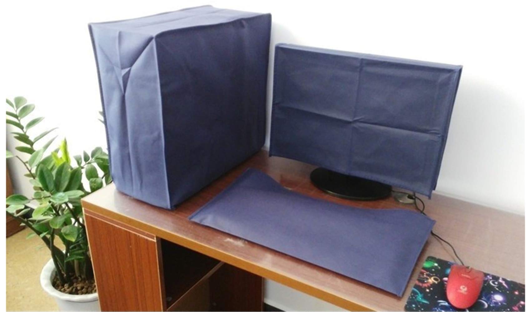 3-Piece Desktop Computer Protective Case Set - Dustproof Cover for Monitor, Keyboard & Tower (Fits up to 27 Inch Screens) | Perfect for Home Office, Gaming Setup & Workspace Protection