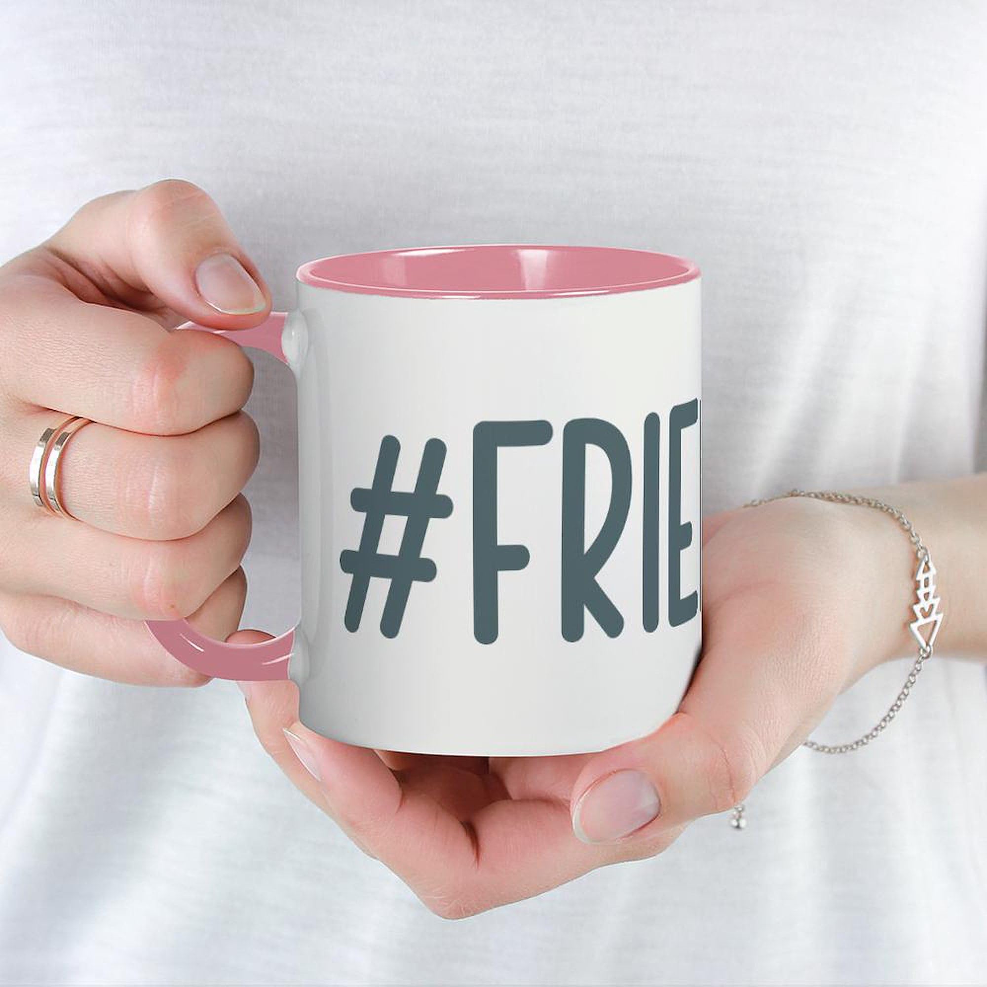 Hashtag Friendship 11 oz Ceramic Coffee Mug - Best Friend Gift for Tea & Coffee Lovers - Perfect for Office, Home & Gifts (325ml)