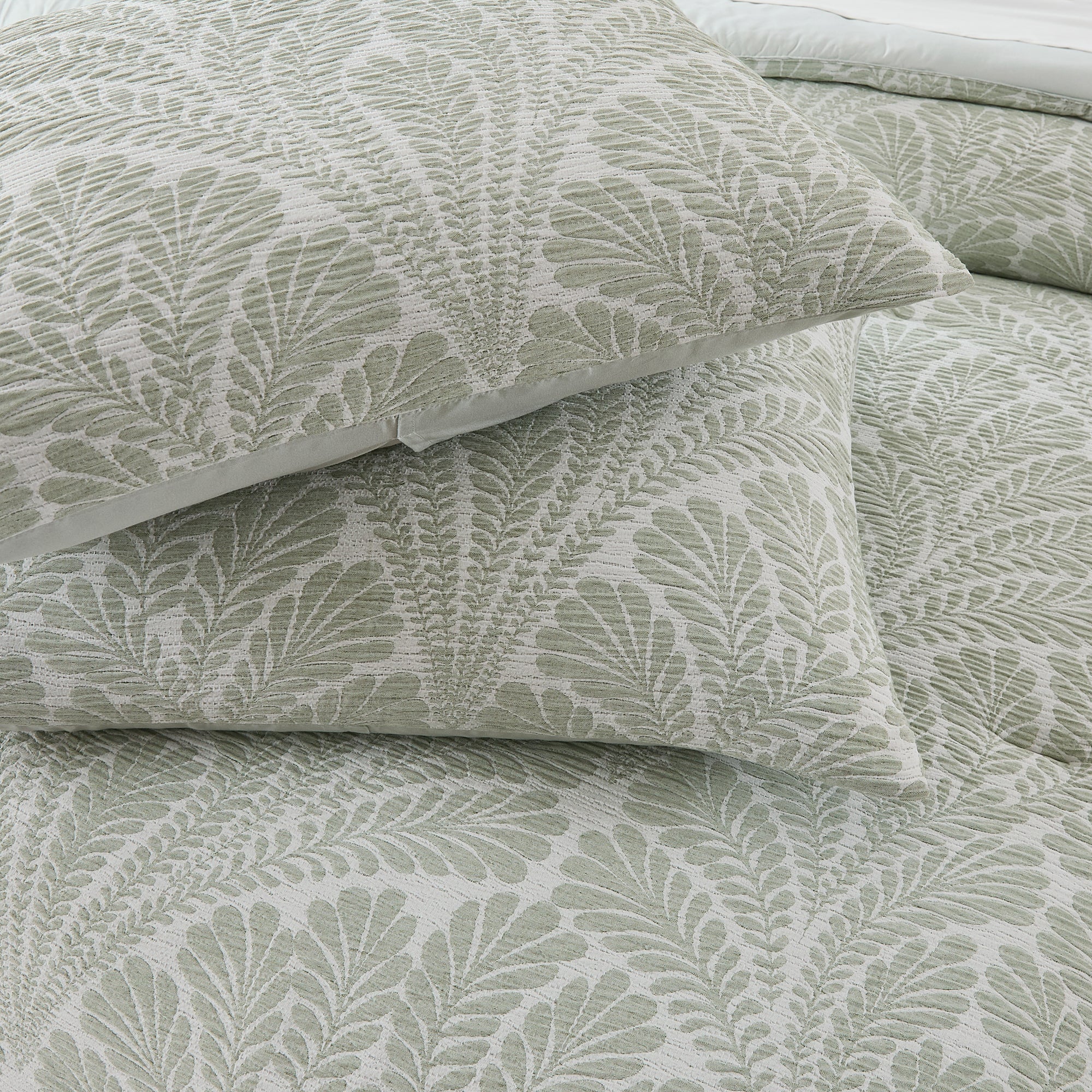 Willow Garden Restorative Gauze Jacquard Comforter Set - Breathable & Soft Bedding for All Seasons - Perfect for Master Bedroom, Guest Room & Dorm