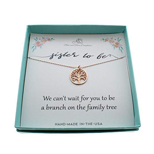 Tree of Life Necklace for Sister in Law - Rose Gold Plated Sterling Silver Jewelry | Thoughtful Wedding Gift & Family Keepsake | Perfect for Bridal Showers, Anniversaries & Special Occasions