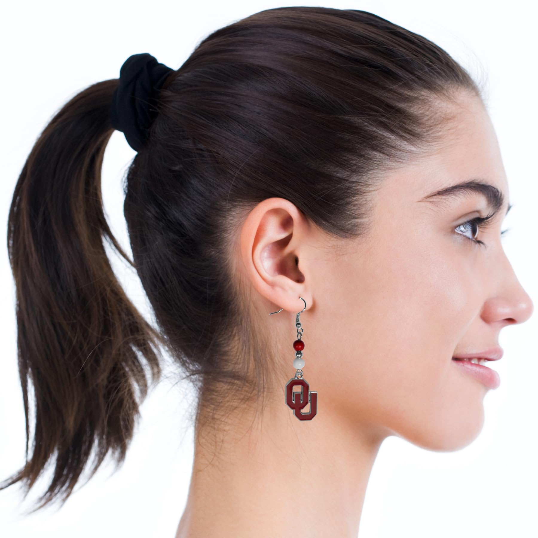 NCAA Fan Bead Dangle Earrings for Women - Stylish College Sports Jewelry - Perfect for Game Day, Tailgating & School Spirit Events