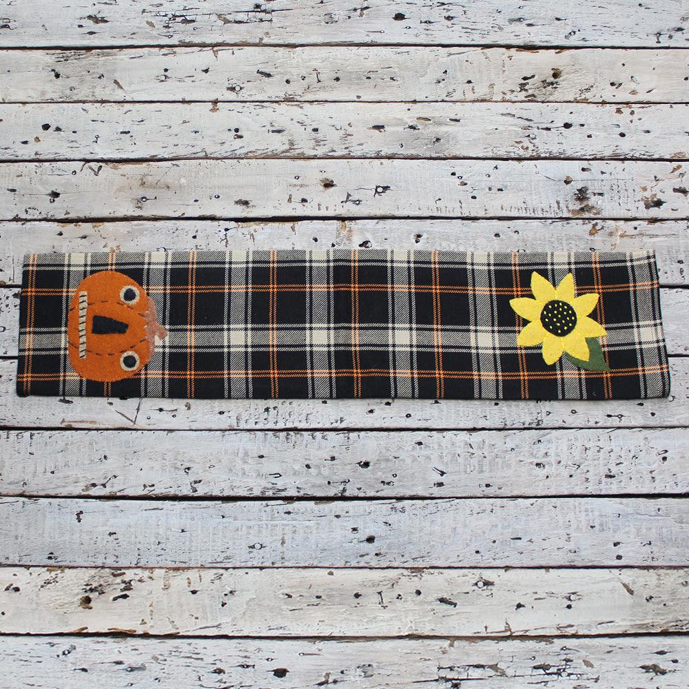 2 in 1 Primitive Fall Plaid Sunflower & Jack-o'-Lantern Kitchen Towel Set - 2 Pack Farmhouse Decor for Thanksgiving, Autumn Table Setting and Halloween Home Decor