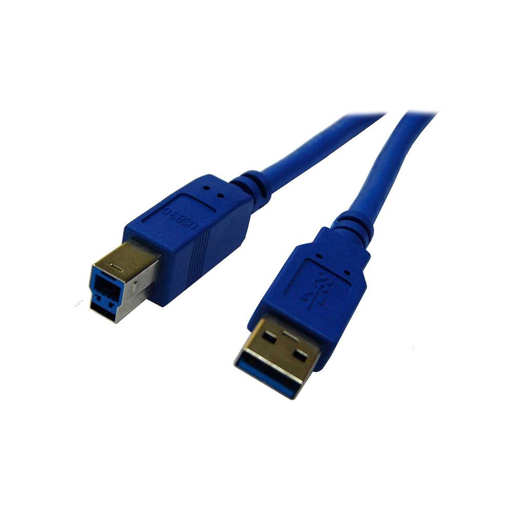 Dynamix USB 3.0 A to B Cable - 10ft High-Speed Data Transfer Cable (Blue) for Printers, Scanners & Audio Interfaces | Fast Charging & Sync