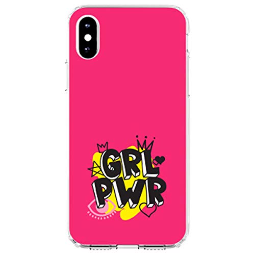 Girl Power - GRL PWR - Pink Yellow Black On Clear Case