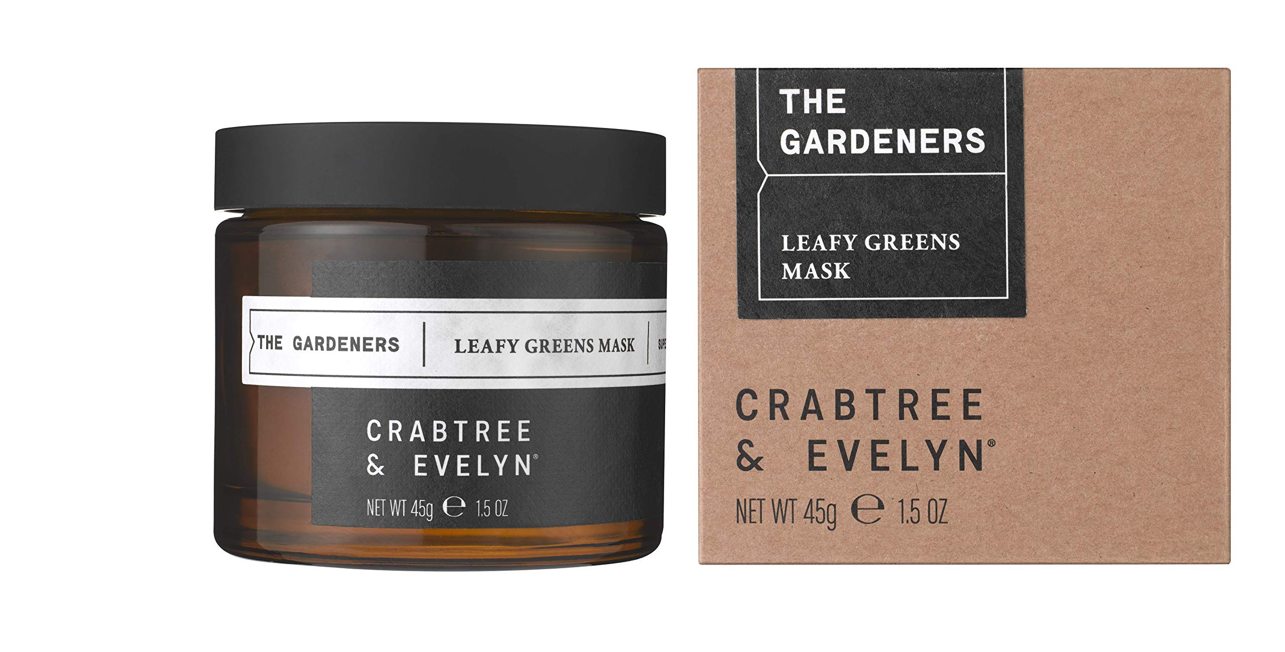 Crabtree & Evelyn The Gardeners Leafy Greens Mask - 45g | Hydrating & Detoxifying Face Mask for Glowing Skin | Perfect for Spa Nights & Self-Care Routines