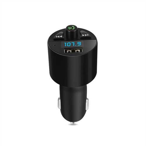 Hands-Free BT C2 2.1A FM Bluetooth Car Charger with MP3 Player - Compatible with iPhone X/8, Samsung S8, Xiaomi 6/Mi5 - Perfect for Safe Driving & Music Streaming on the Road