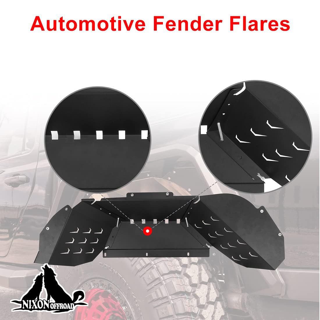 **NIXON OFFROAD Heavy-Duty Steel Front & Rear Inner Fender Liners for Jeep Gladiator JT (2019-2025) - 4-Pack Off-Road Protection Kit - Perfect for Mud, Rocks & Extreme Terrain**