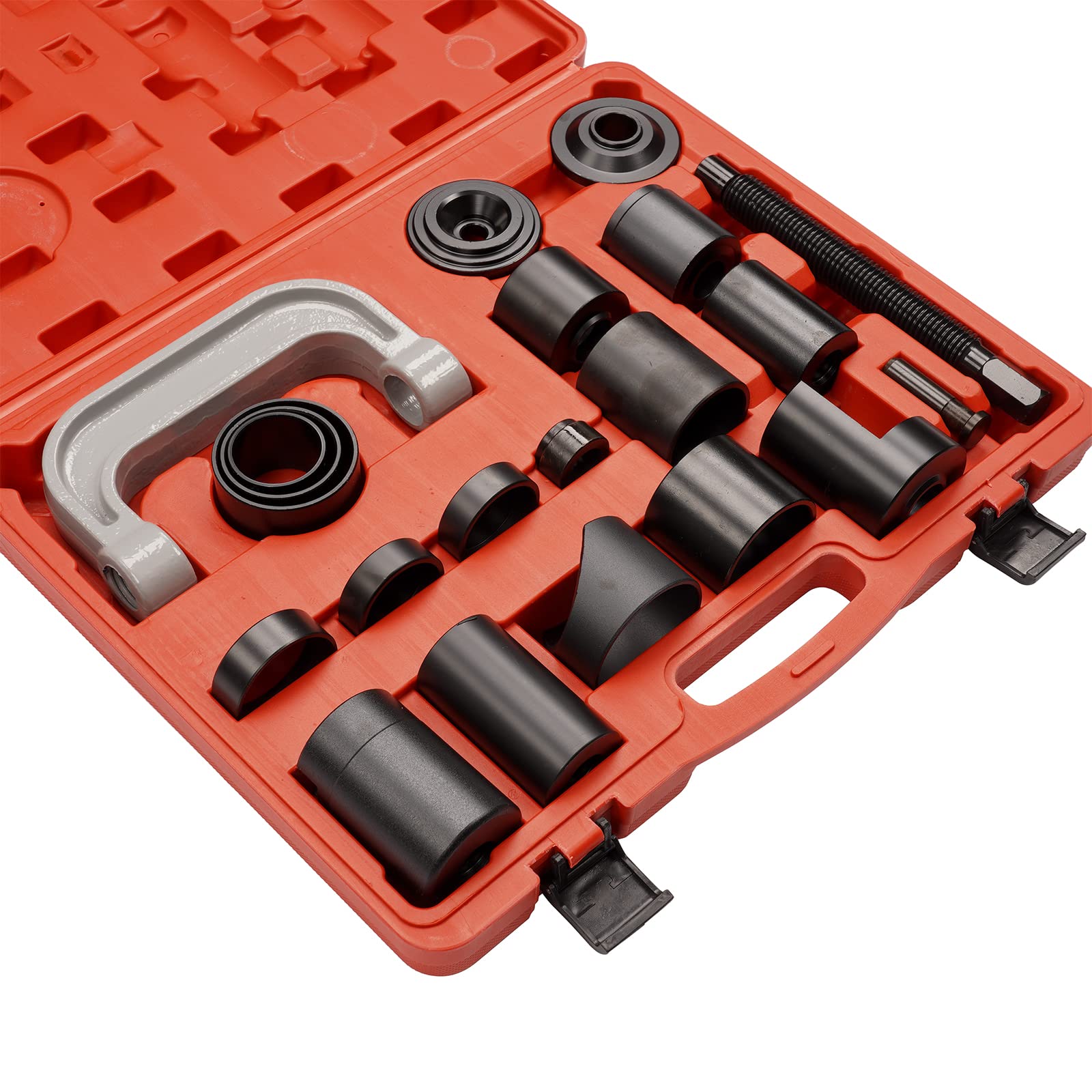21-Piece Master Ball Joint Press Kit - Professional Ball Joint Remover & Installer Tool Set with Adapters for 2WD/4WD Cars & Light Trucks - Perfect for DIY Auto Repair and Suspension Maintenance