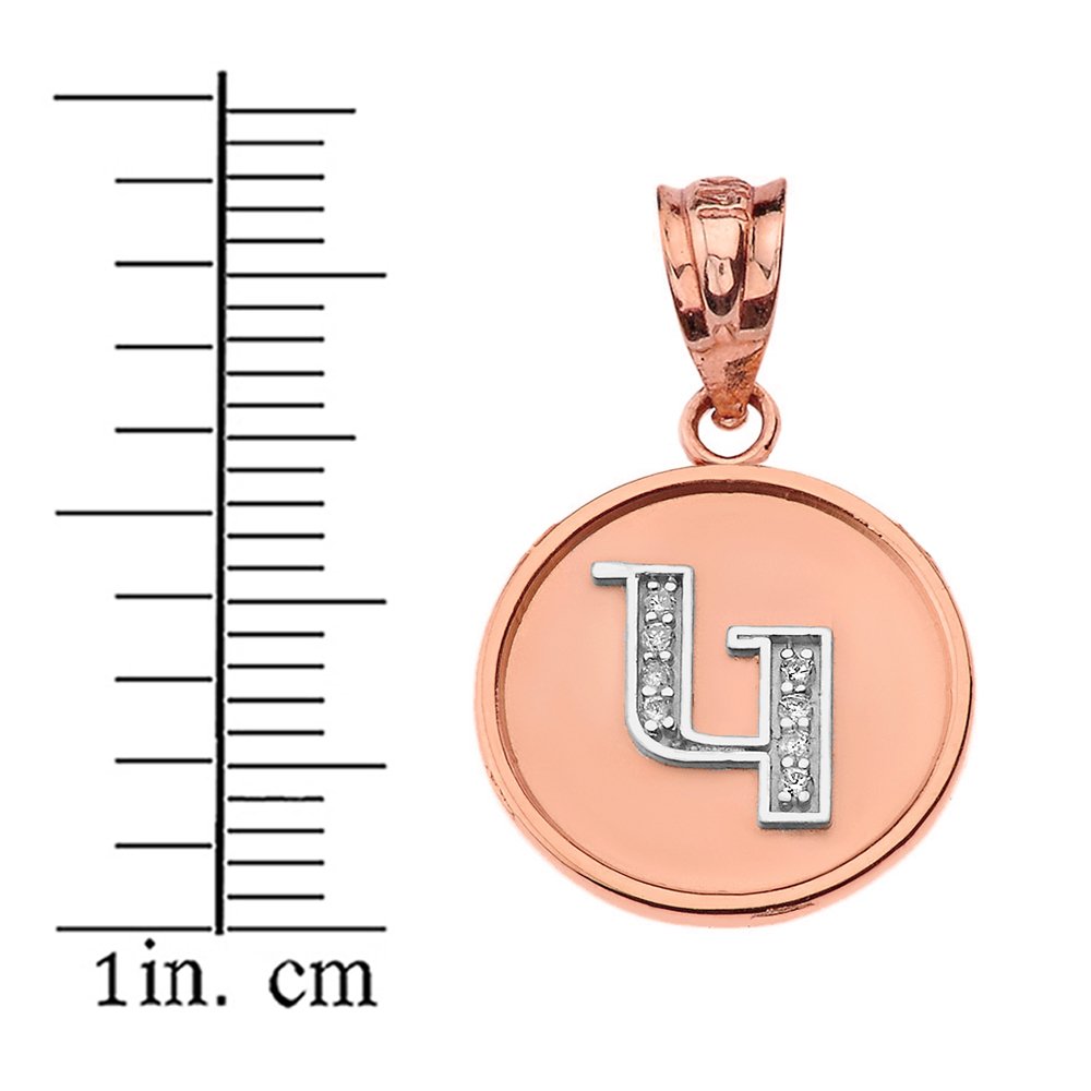 10k Two-Tone Rose Gold Armenian Letter 