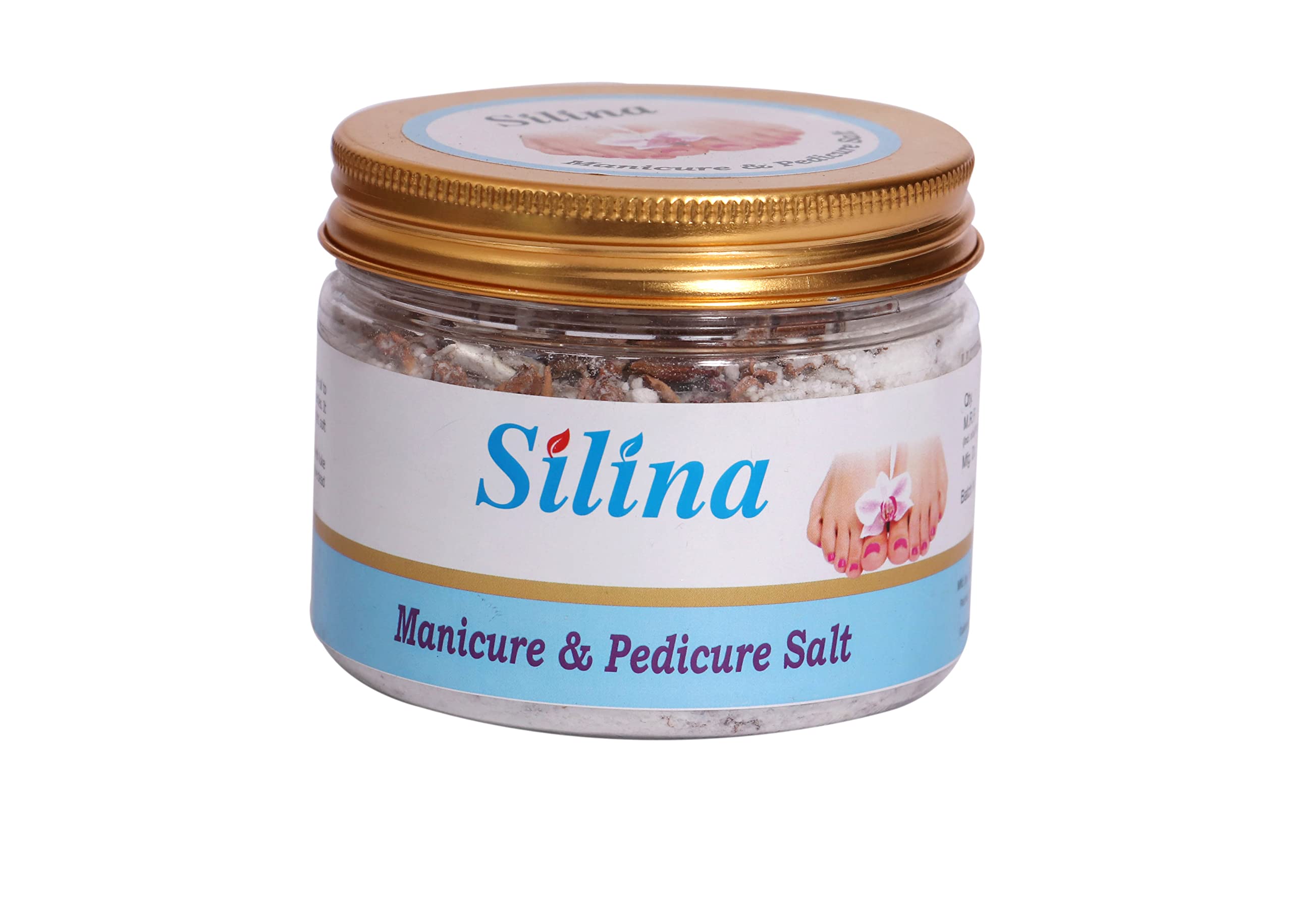 Silina Professional Manicure & Pedicure Salt with Essential Oils - 300g Detoxifying Foot Soak for Dead Skin Removal & Tan Treatment | Spa Quality Pedicure Salt for Relaxation & Skin Renewal at Home