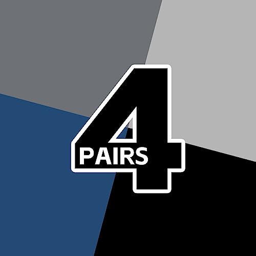 4 Pairs:black,dark Blue,dark Grey,light Grey