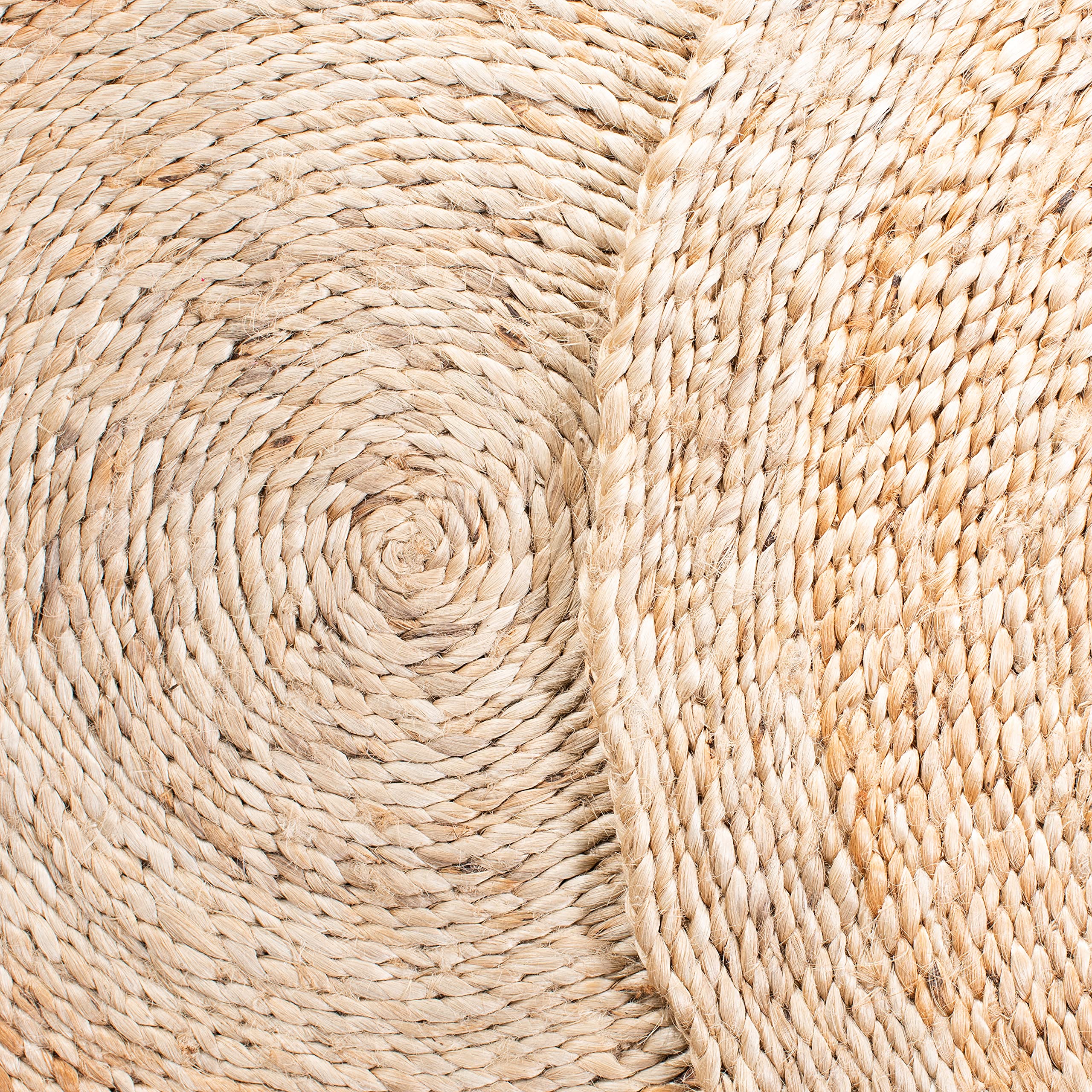SAFAVIEH Handmade Boho Jute Area Rug 5' Round - Natural Fiber Farmhouse Decor for Living Room, Bedroom & Boho Style Homes