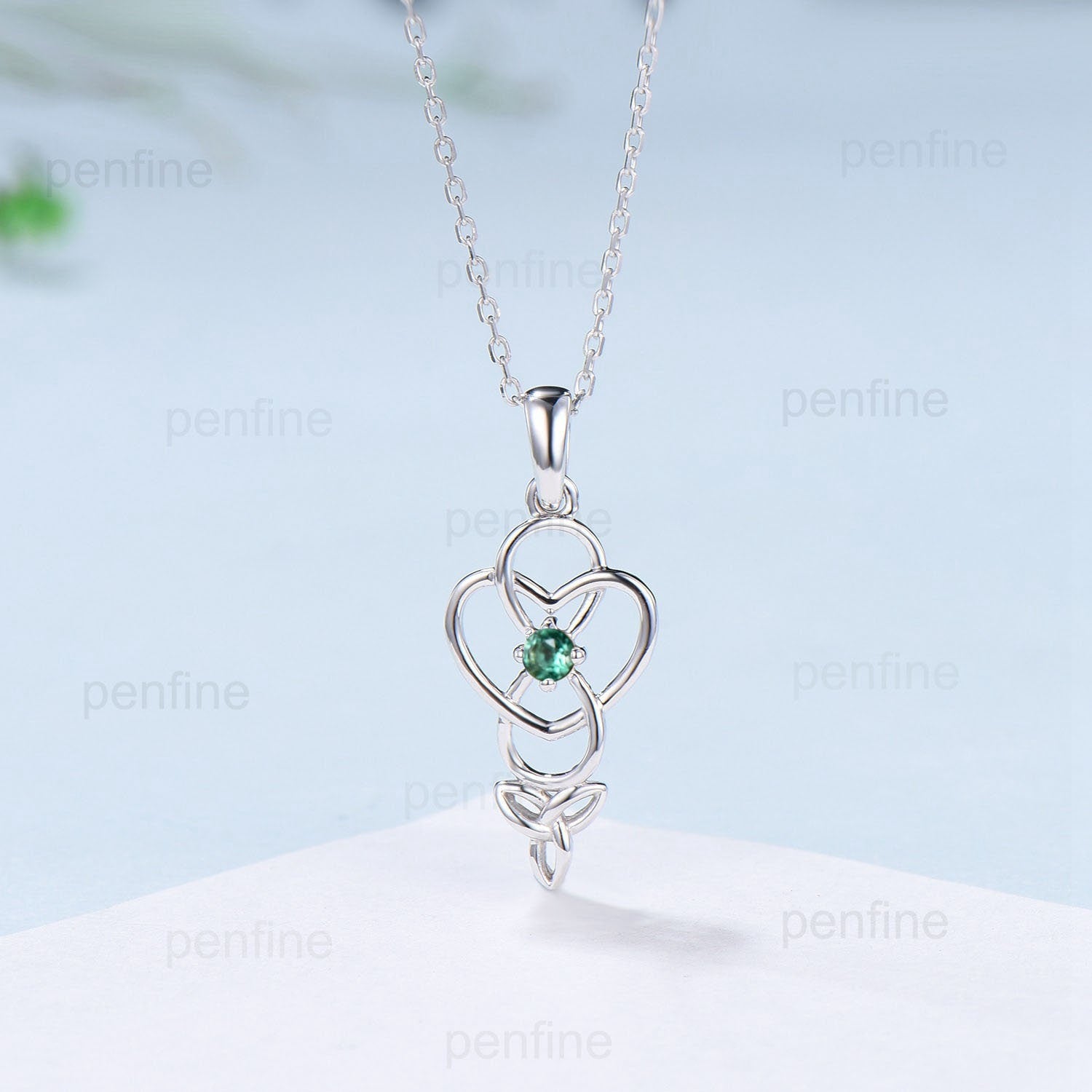 Norse Viking Emerald Necklace - Solid 14K/18K Rose Gold & Silver Personalized Pendant for Women - Valkyrie & Celtic Jewelry - Perfect for Cosplay, Historical Reenactments & Unique Gifts